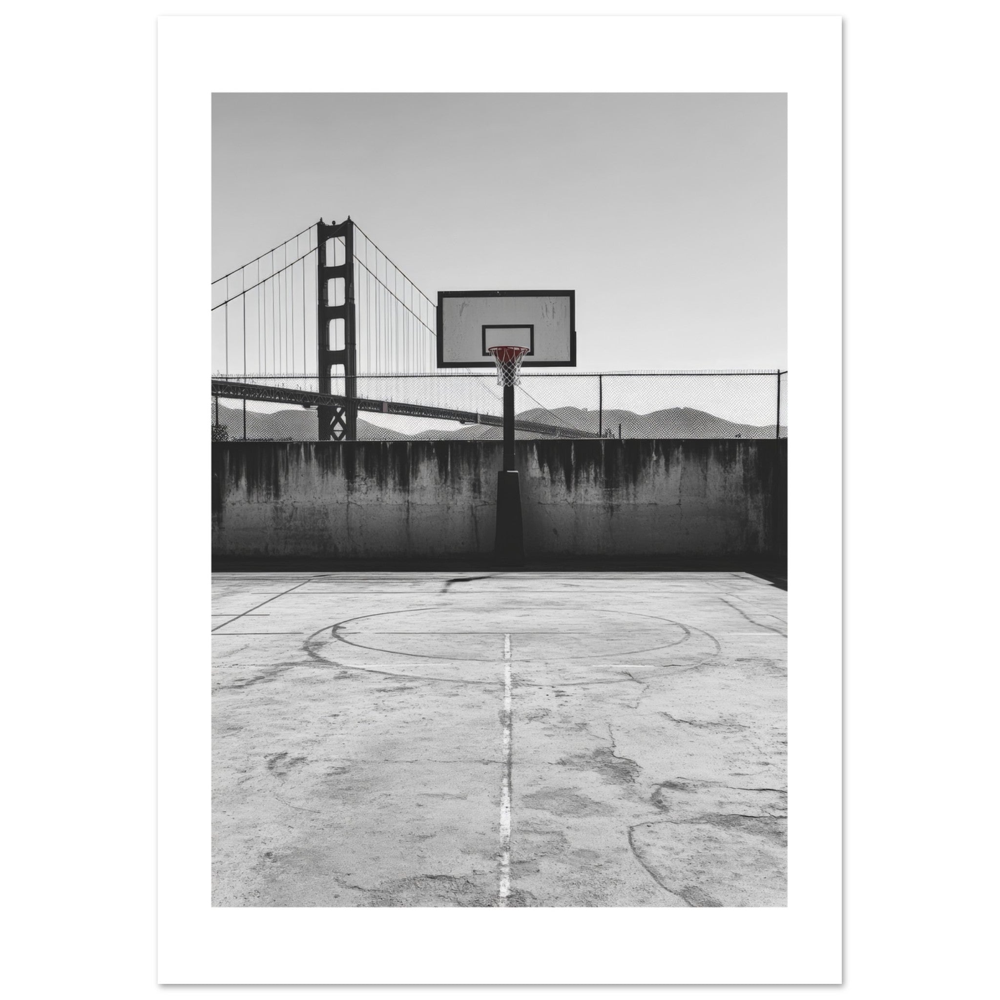 Basketball Court in Golden Gate Bridge San Francisco