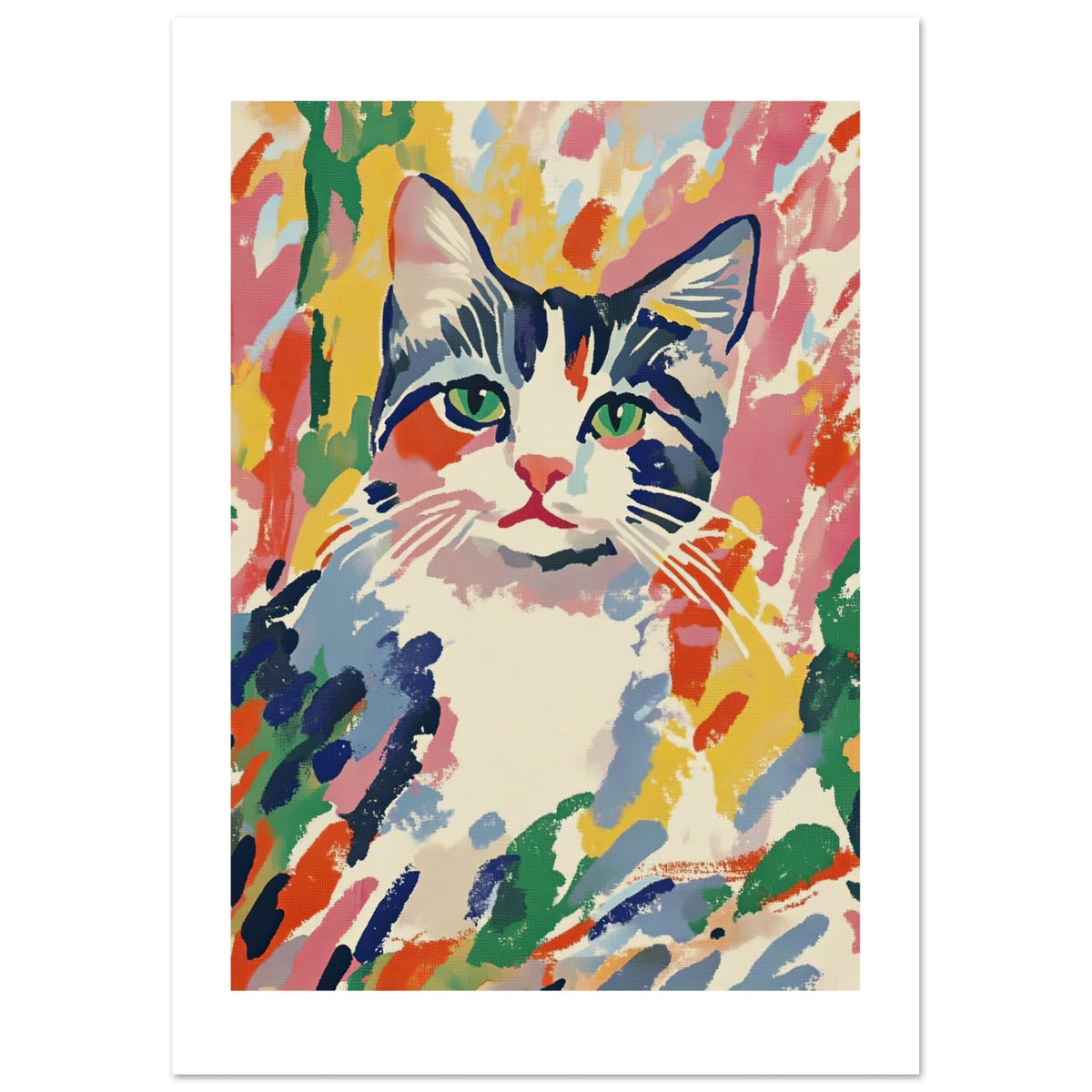 American Bobtail Cat Inspired by Matisse 2