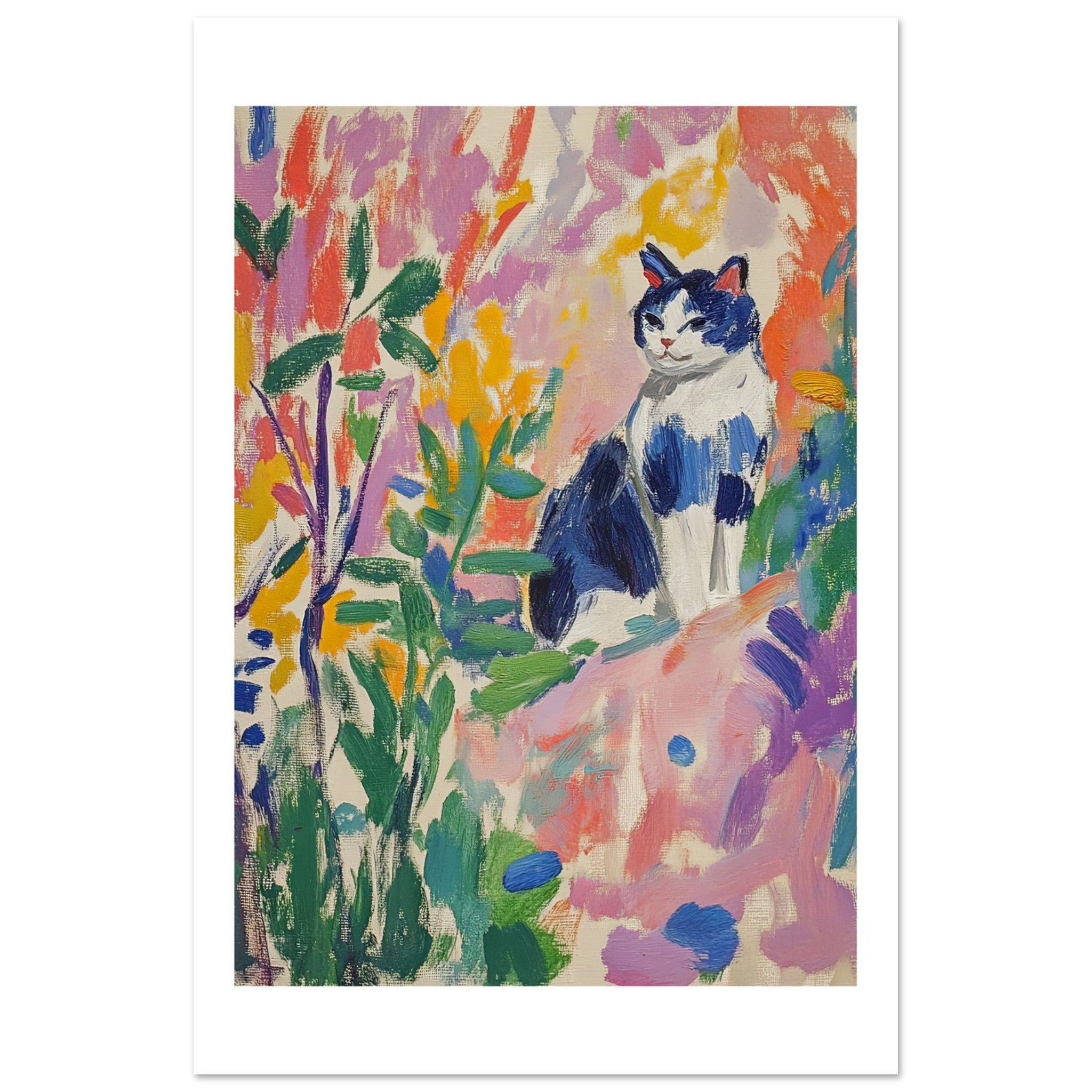 American Curl Cat Inspired by Matisse 3