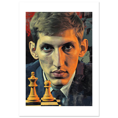 Bobby Fischer Poster Art Print // Wall-Art Of Famous Bobby Fischer