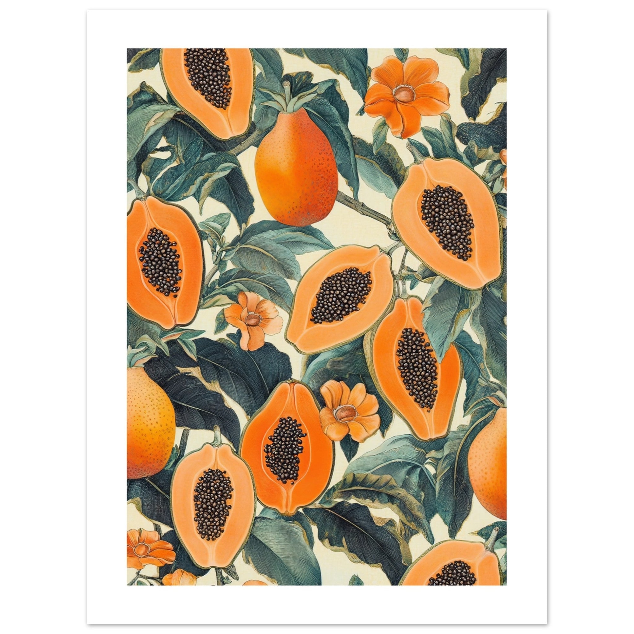 A pattern of Papayas
