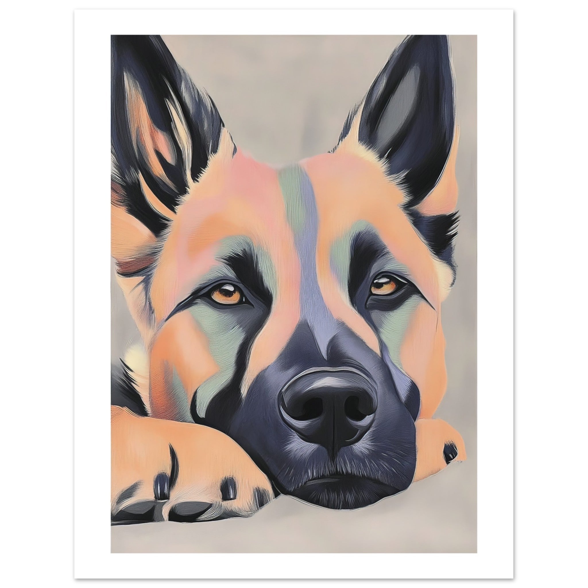 Belgian Tervuren Dog Relaxing Pastel Colored