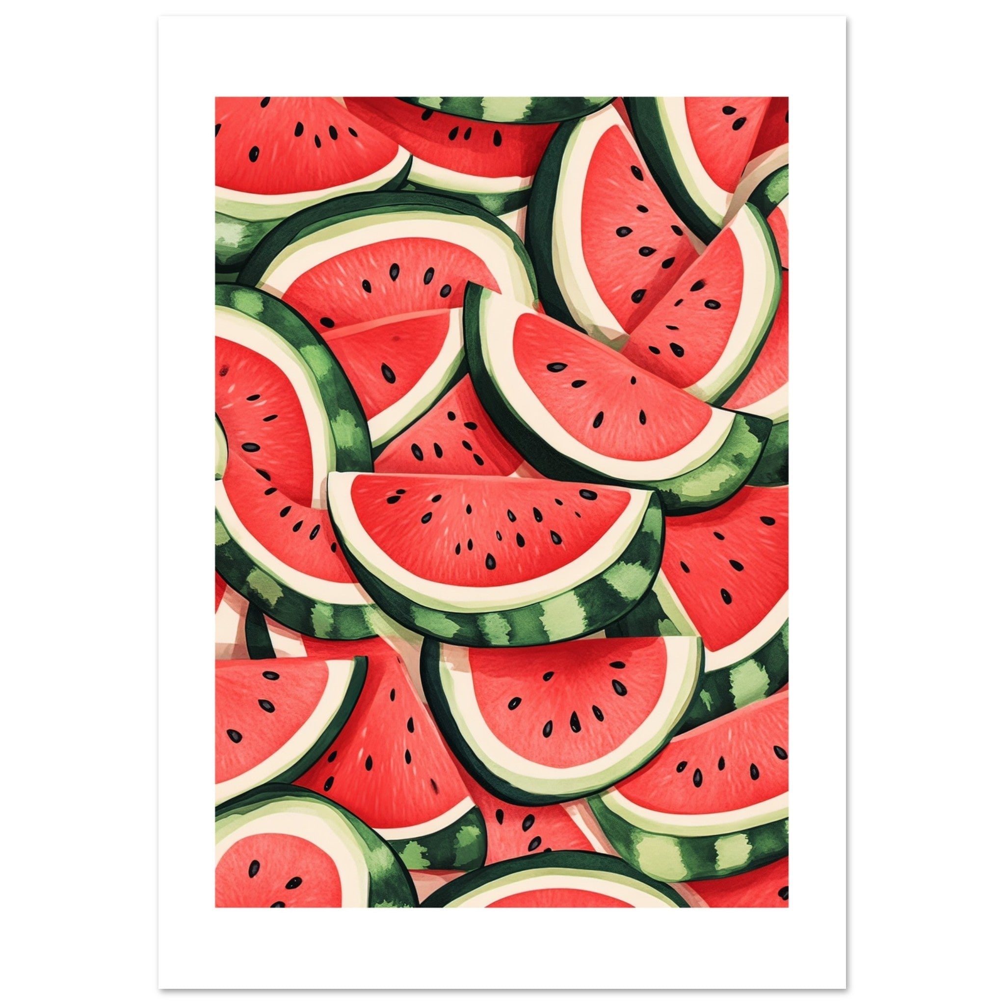 A pattern of Watermelon pieces