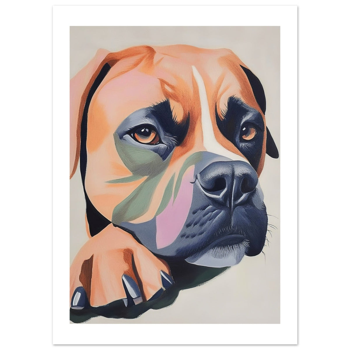 Boerboel Dog Relaxing Pastel Colored 2