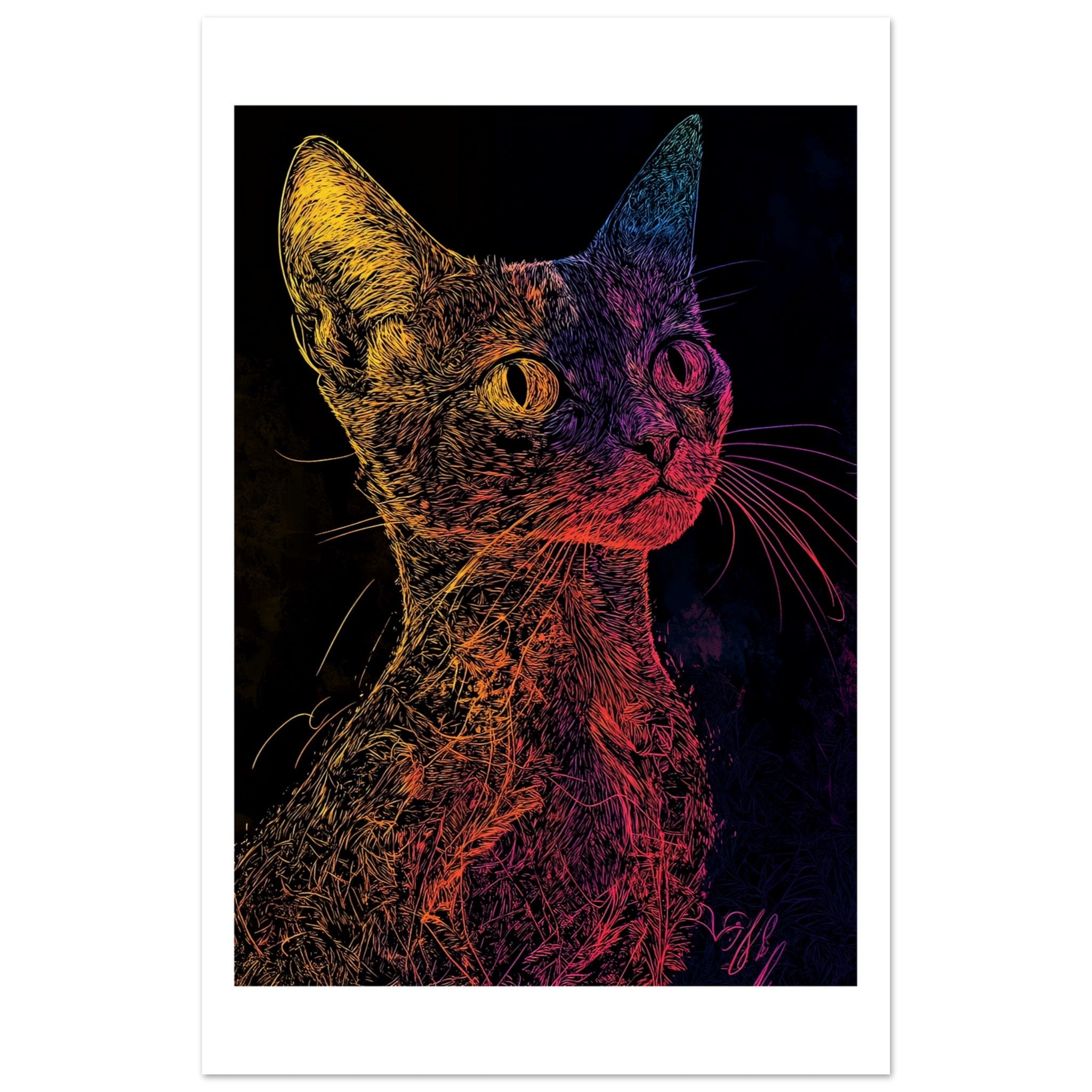 Bombay Cat Painted With Tone Pen 5