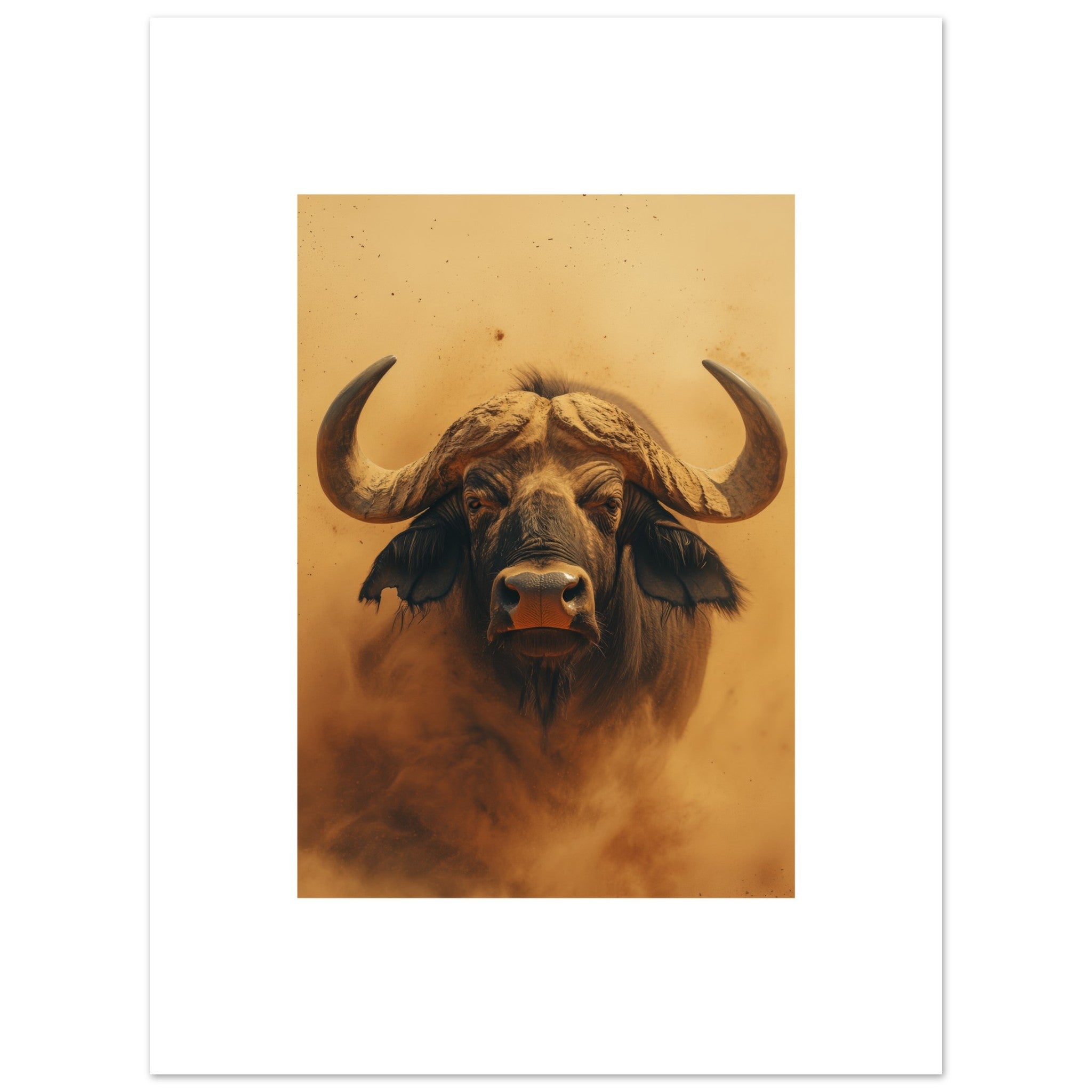 Buffalo portrait in a sandstorm 6