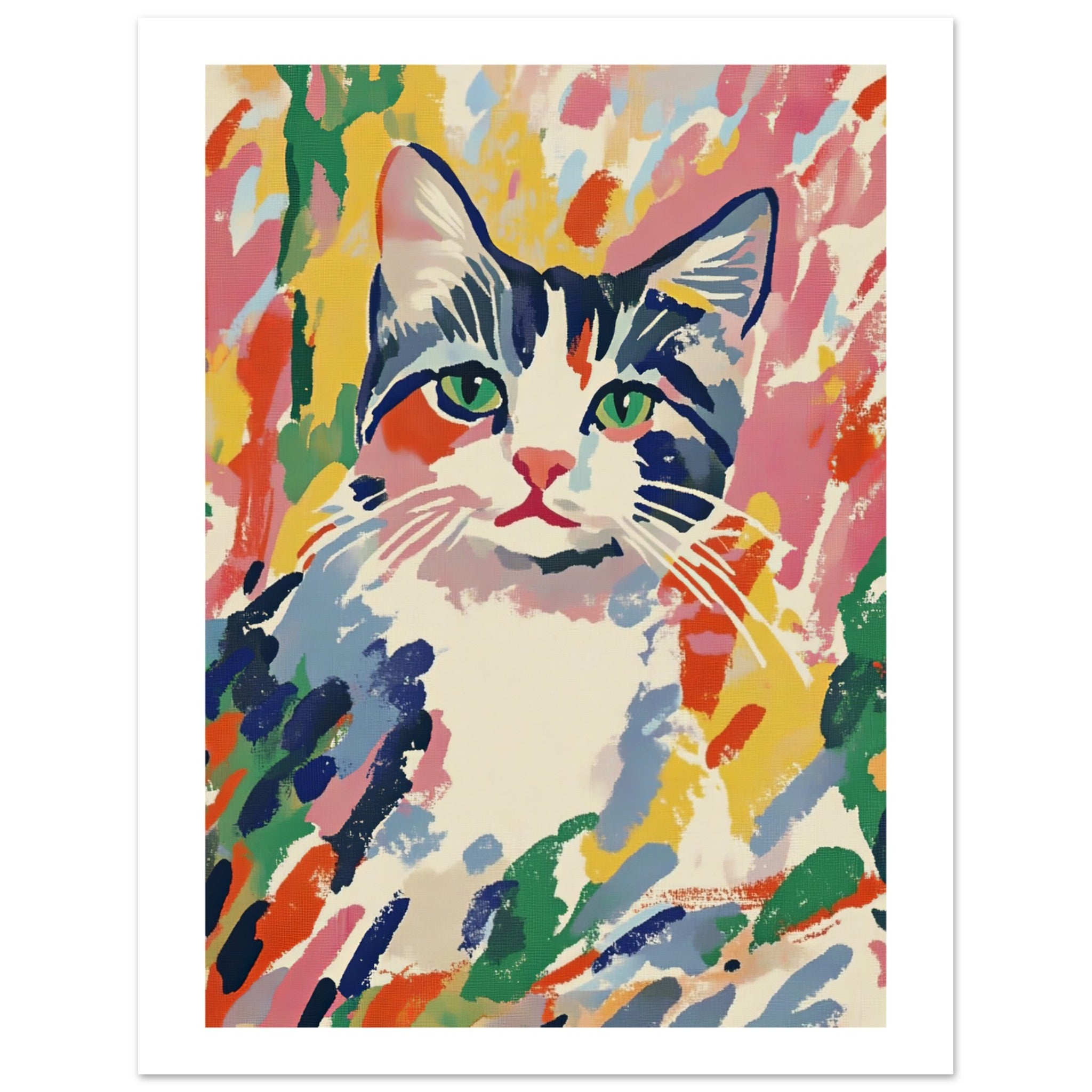 American Bobtail Cat Inspired by Matisse 2