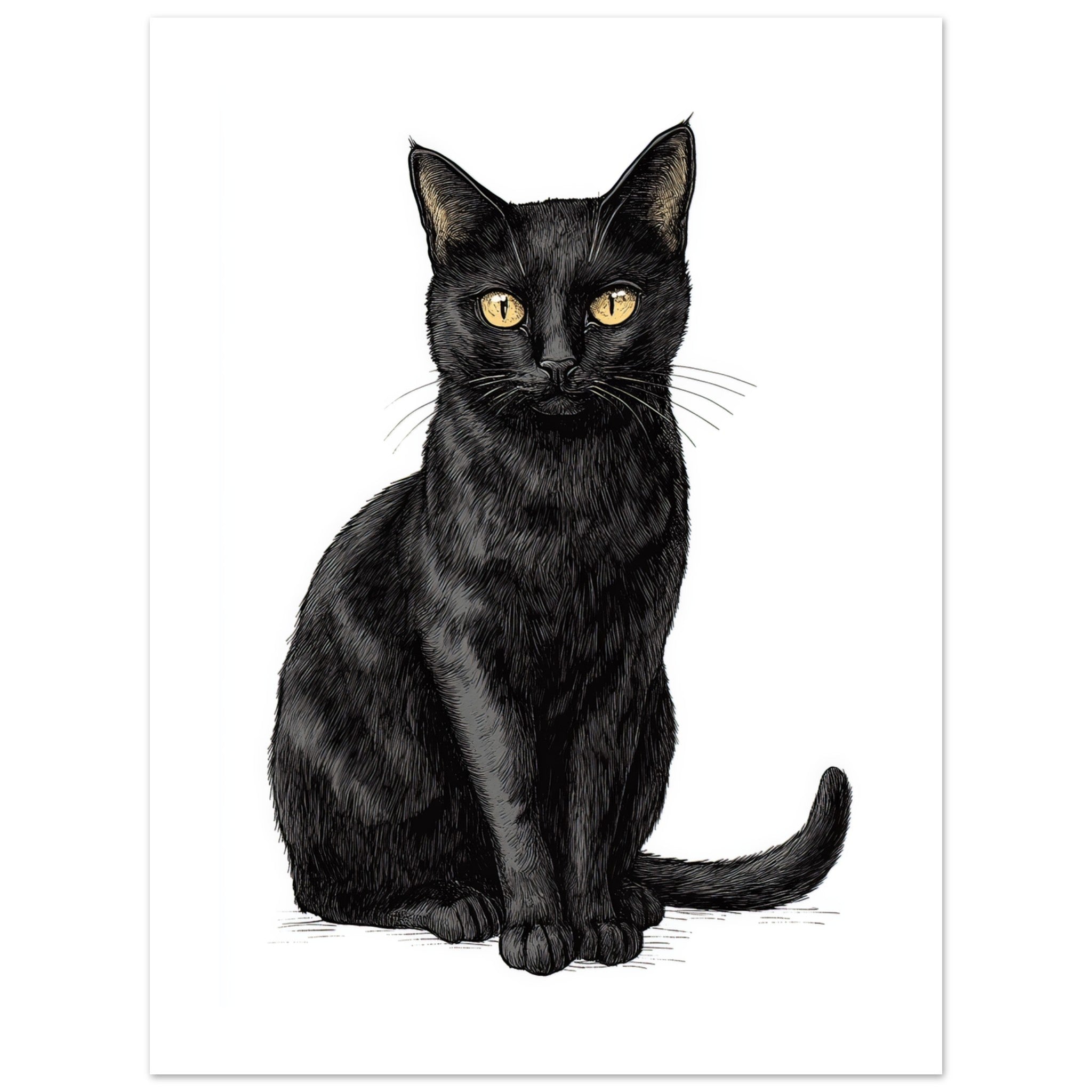 Bombay Cat Painted With Tone Pen