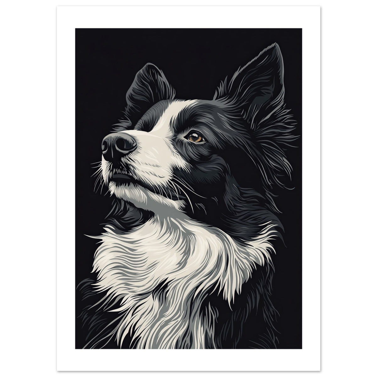 Border Collie Poster / Border Collie Art Work / Border Collie Print
