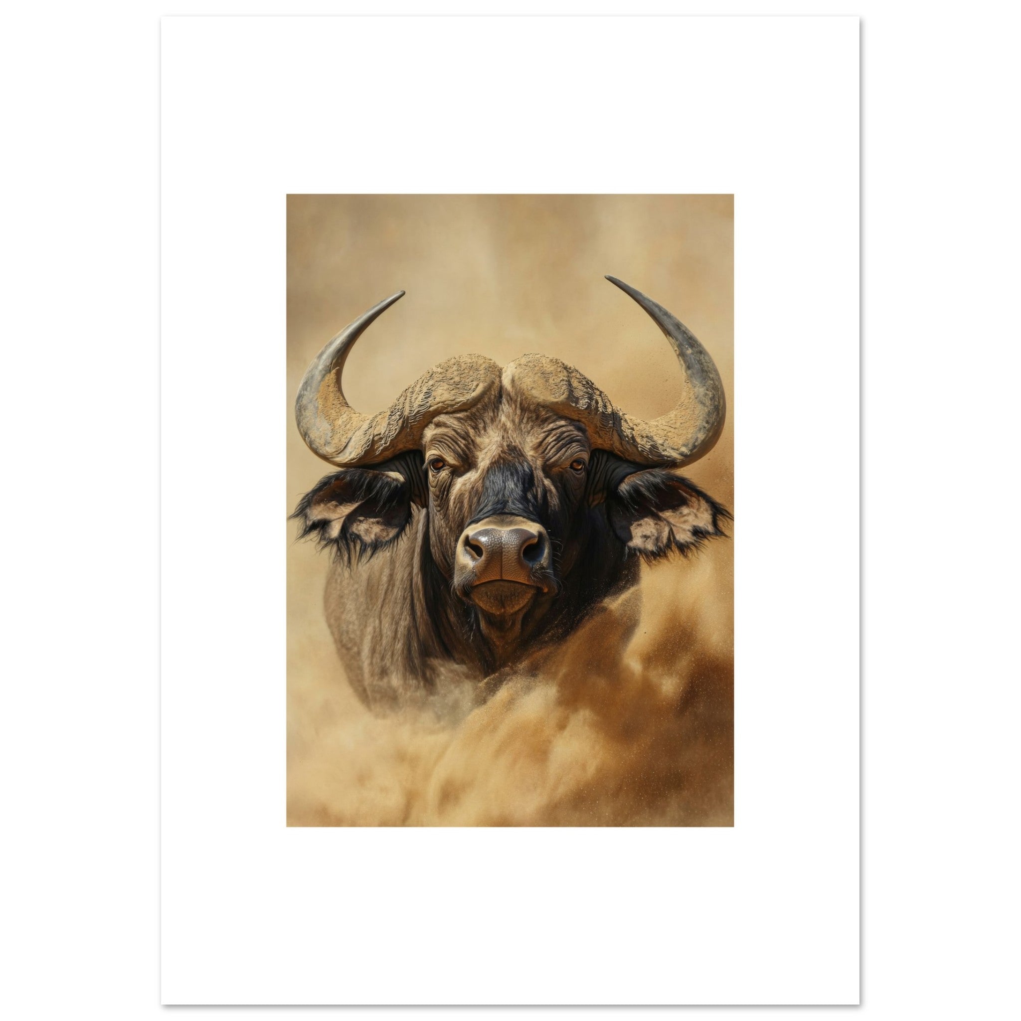 Buffalo portrait in a sandstorm 7