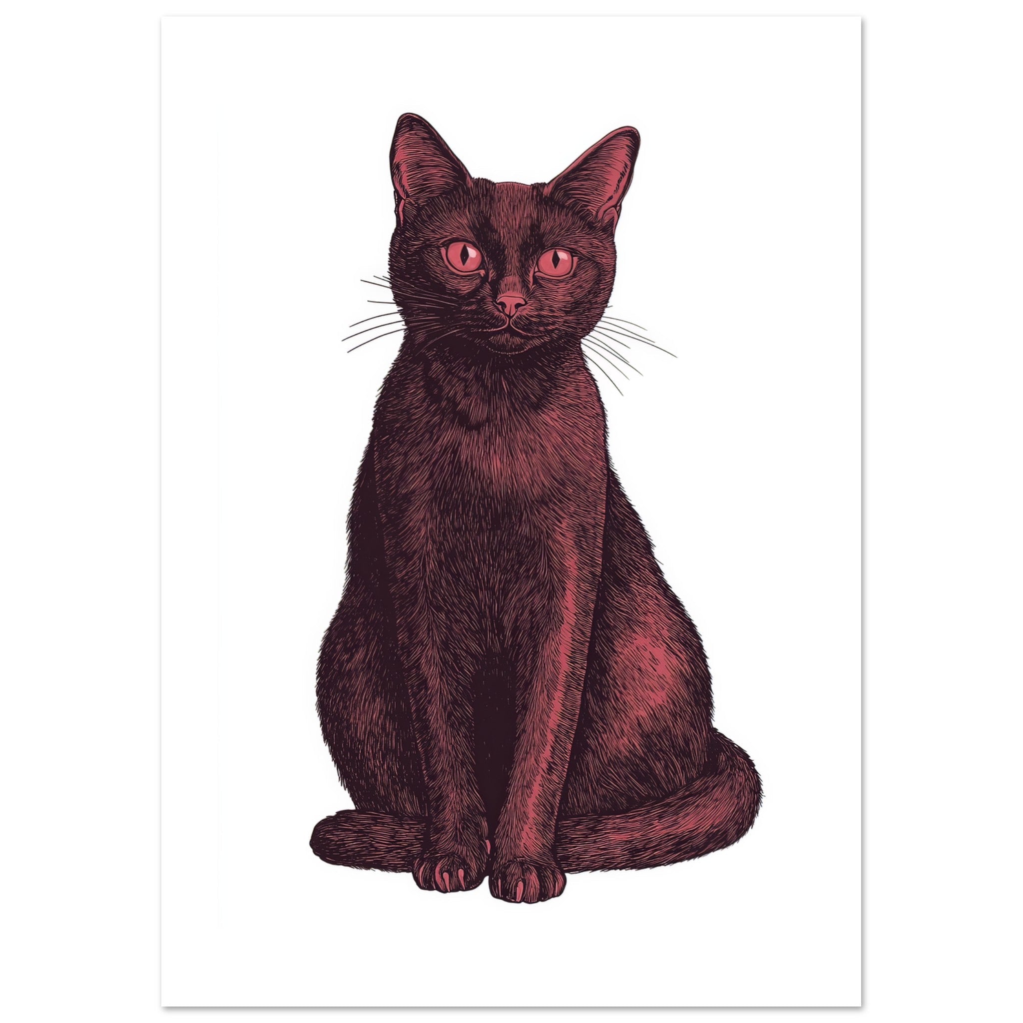 Bombay Cat Painted With Tone Pen 3