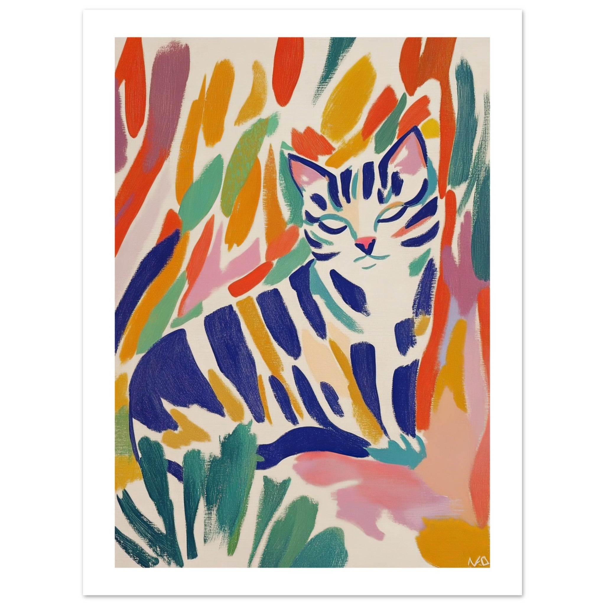 Bengal Cat Inspired by Matisse 1