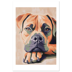 Boerboel Dog Relaxing Pastel Colored 1