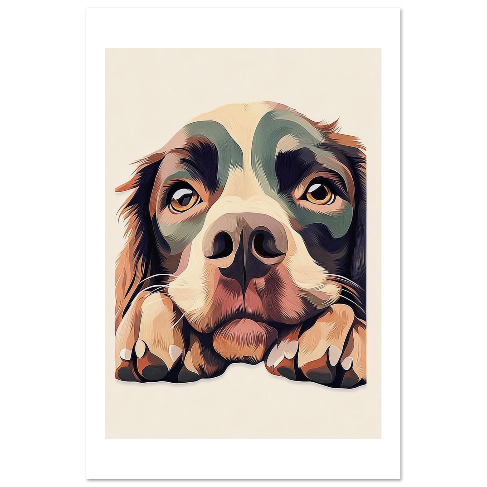 Boykin Spaniel Dog Relaxing Pastel Colored