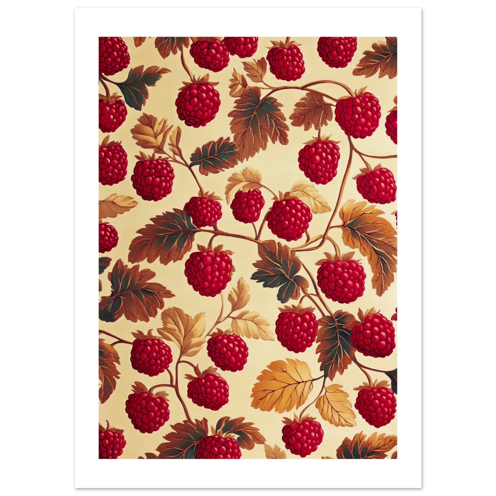A pattern of Rasberries