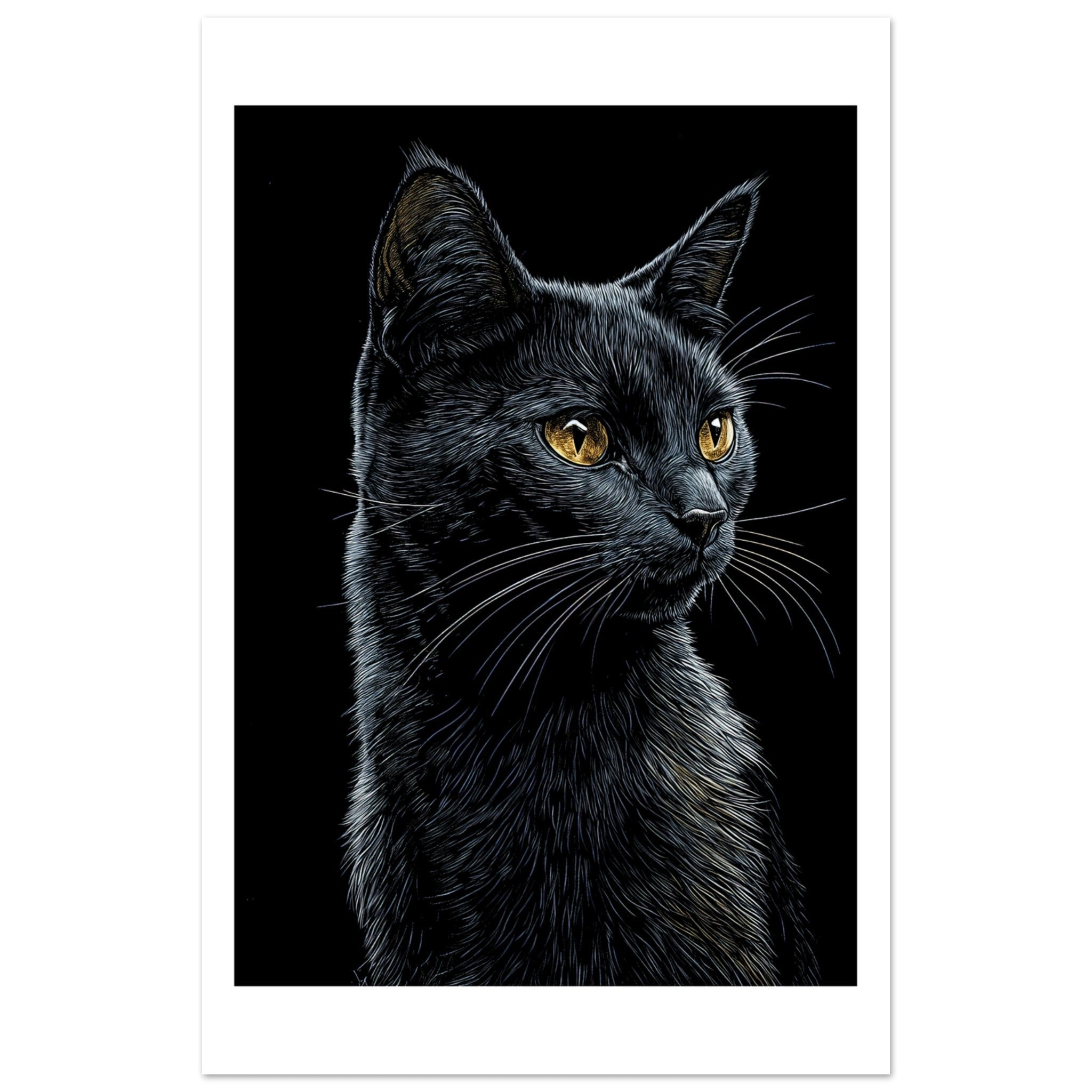 Bombay Cat Painted With Tone Pen 1
