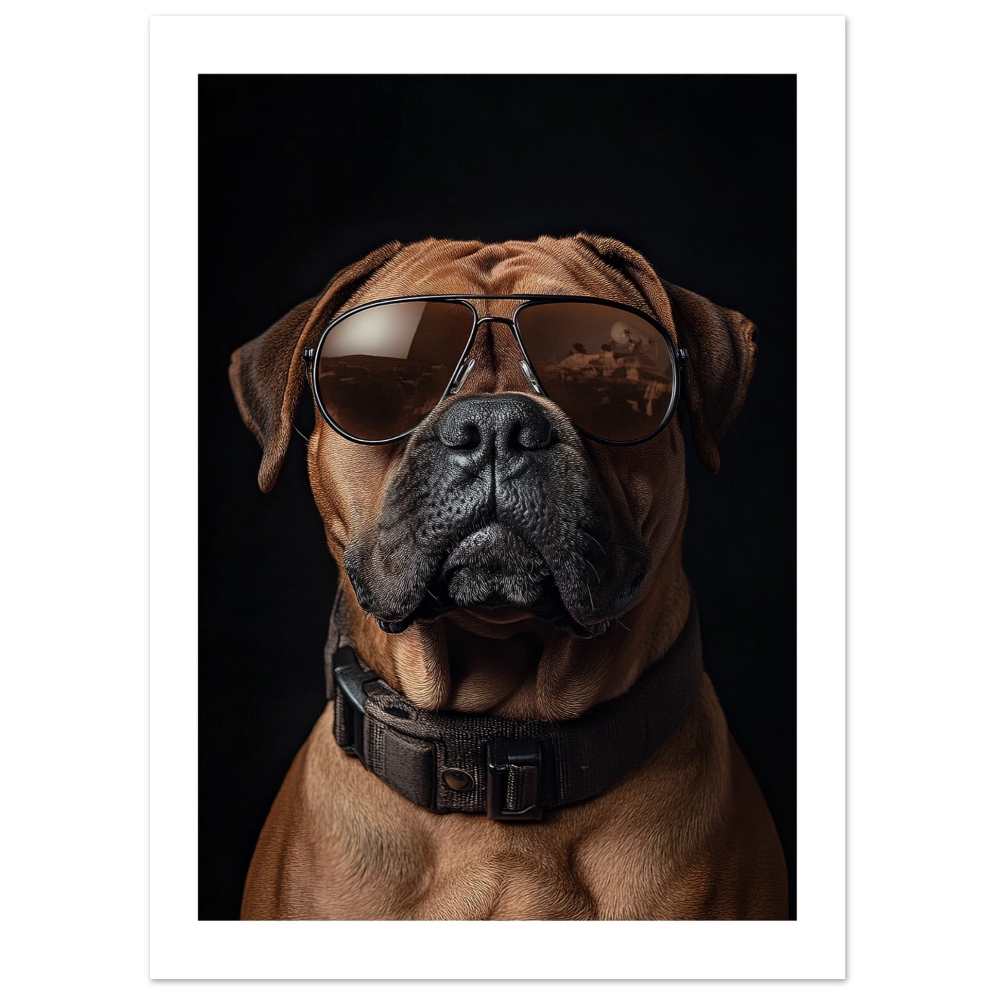 Boerboel Dog Wearing Pilot Sunglasses 1