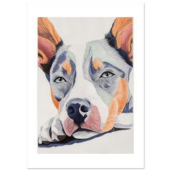 Australian Cattle Dog Relaxing Pastel Colored