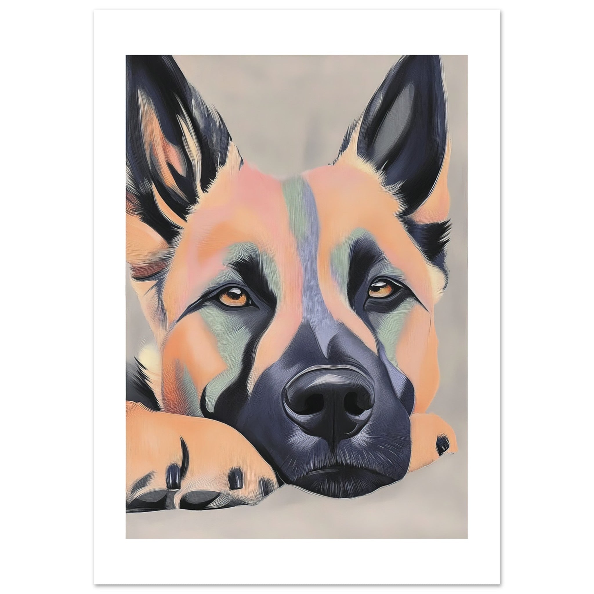 Belgian Tervuren Dog Relaxing Pastel Colored