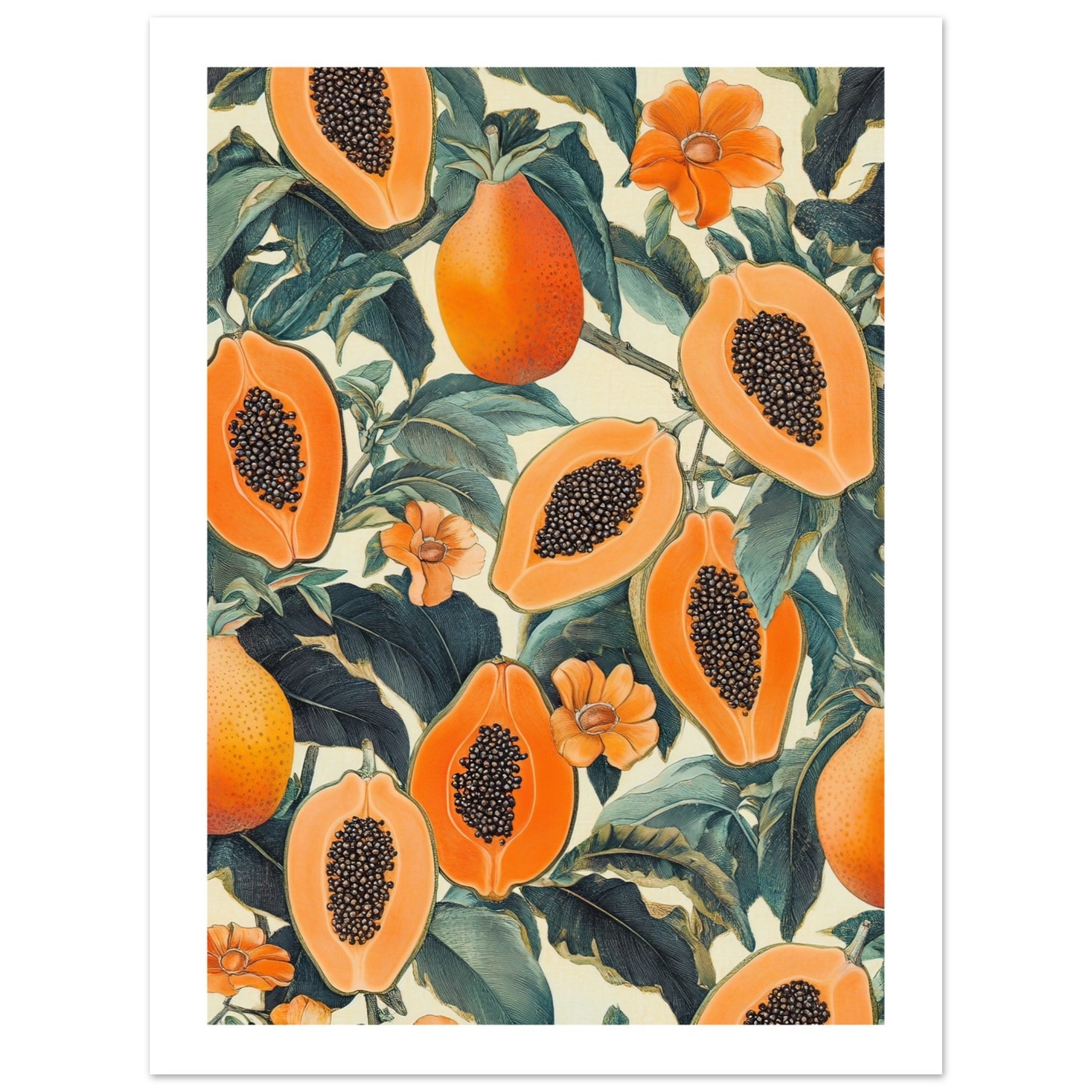 A pattern of Papayas
