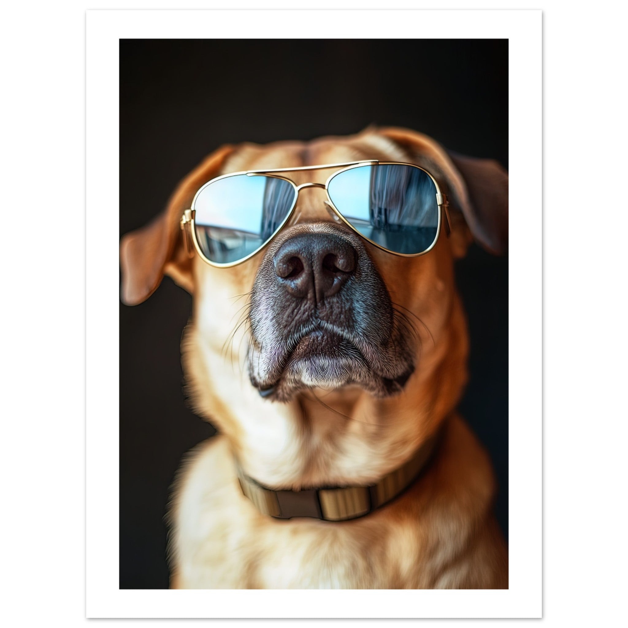 Anatolian Shepherd Dog Wearing Pilot Sunglasses