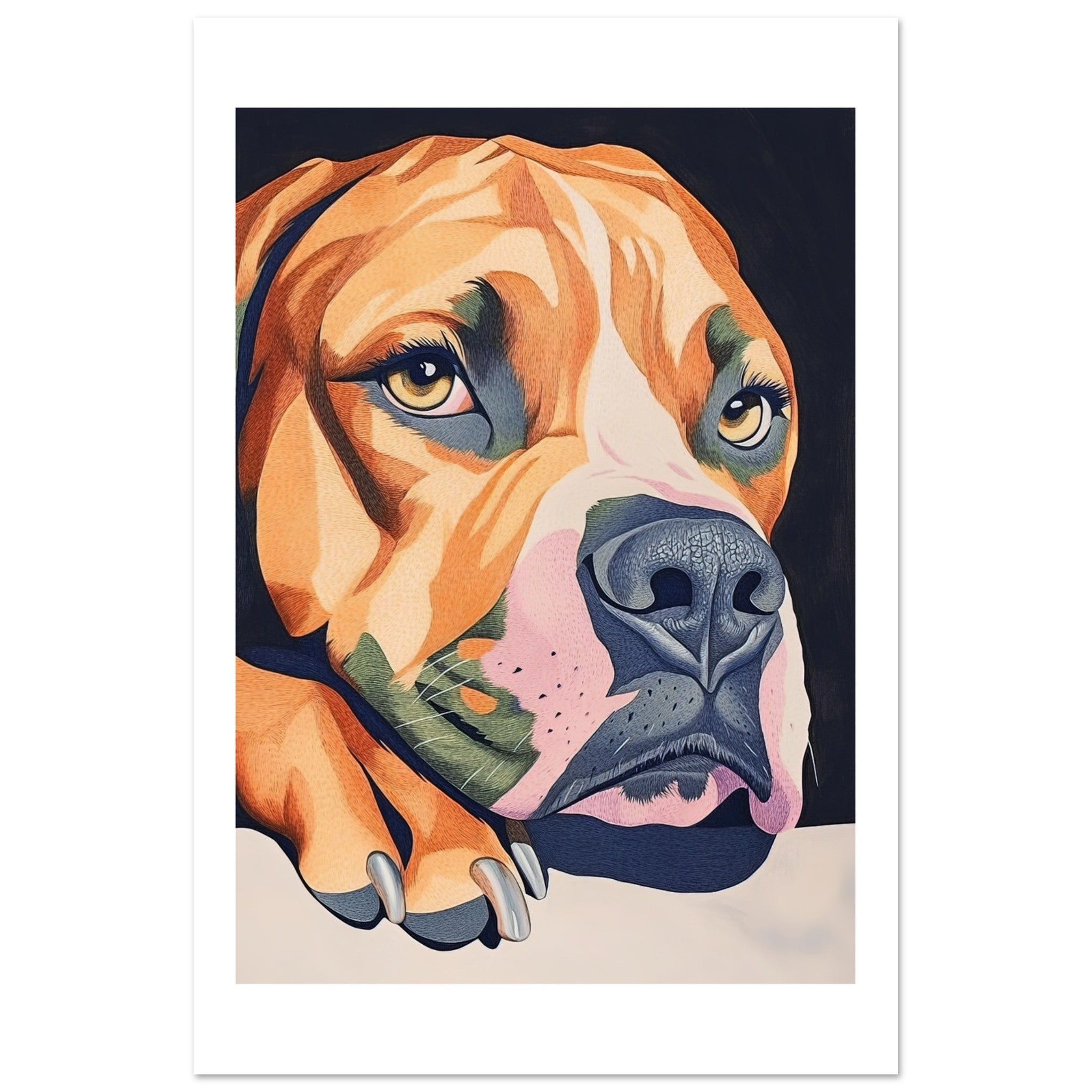 Boerboel Dog Relaxing Pastel Colored 3