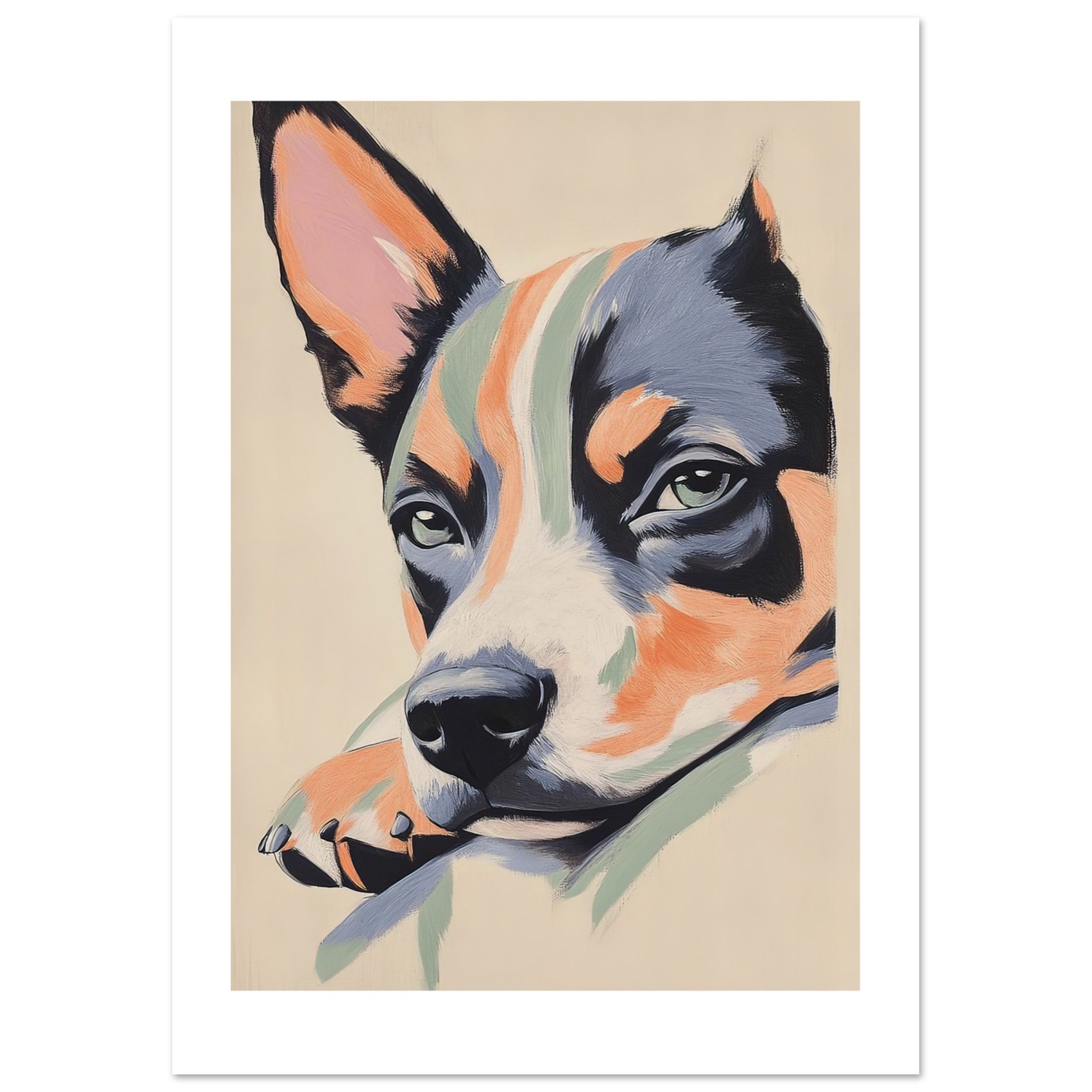 Australian Cattle Dog Relaxing Pastel Colored 1