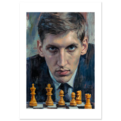 Bobby Fischer Poster Art Print // Wall-Art Of Famous Bobby Fischer