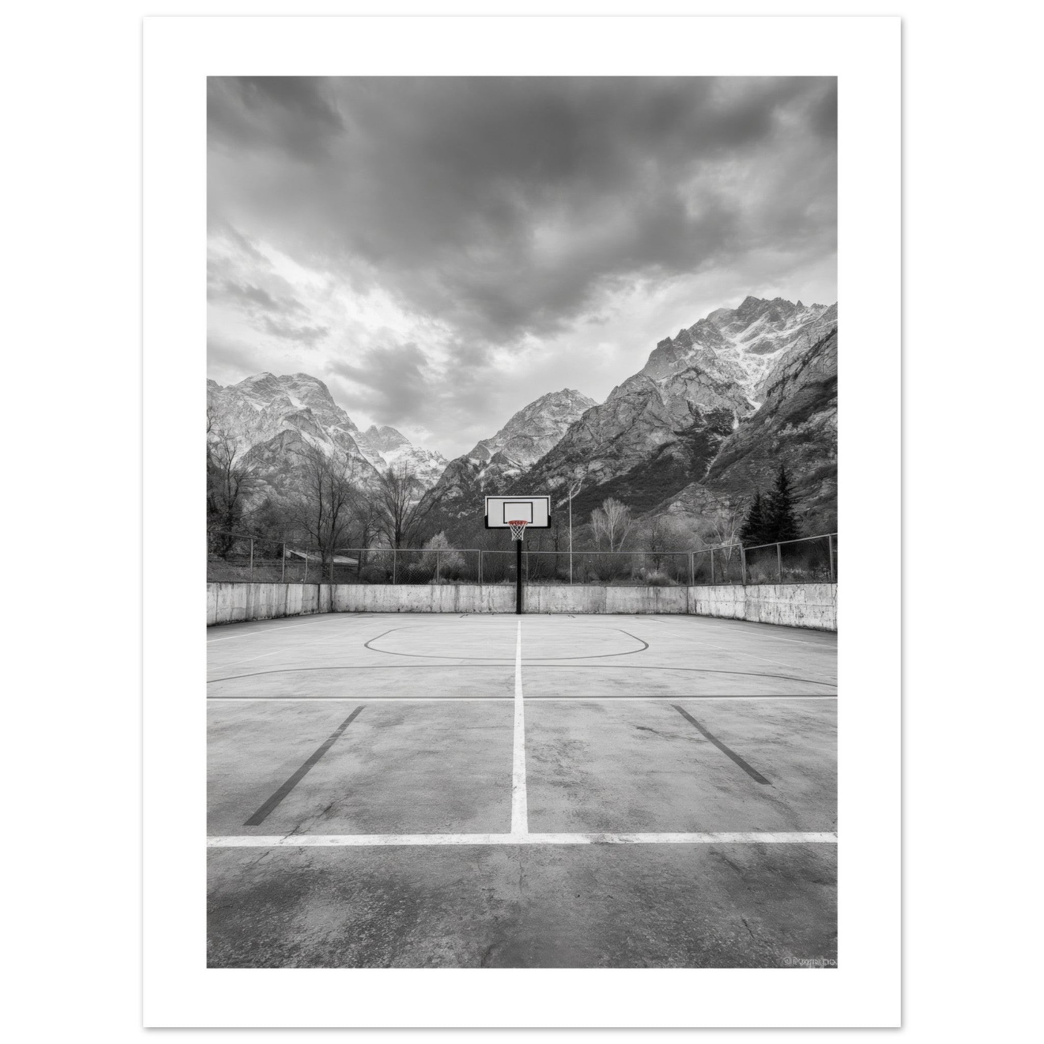 Basketball Court in Mountains 3