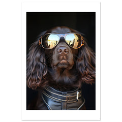 Boykin Spaniel Dog Wearing Pilot Sunglasses 1