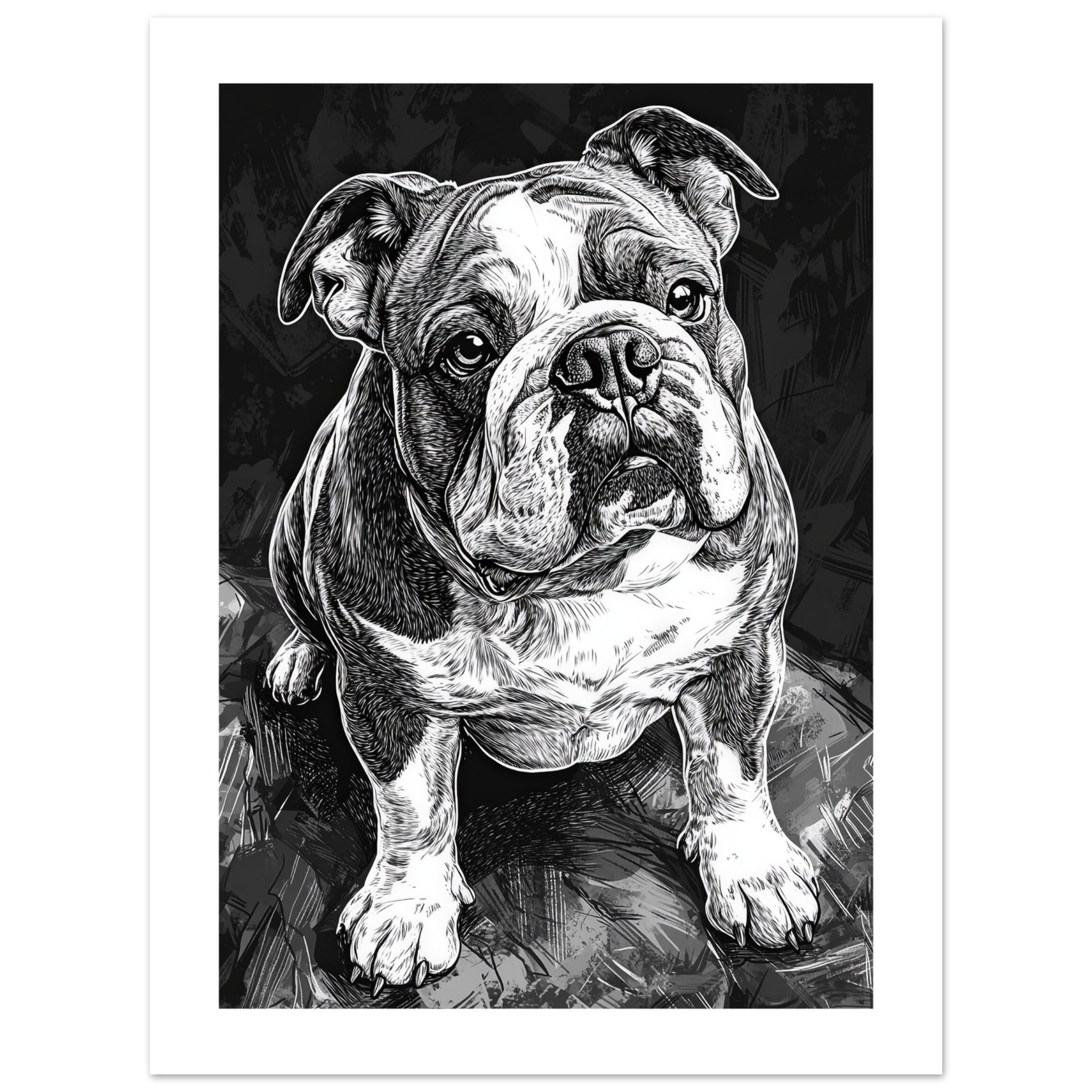 Bulldog Poster / Bulldog Art Work / Bulldog Print