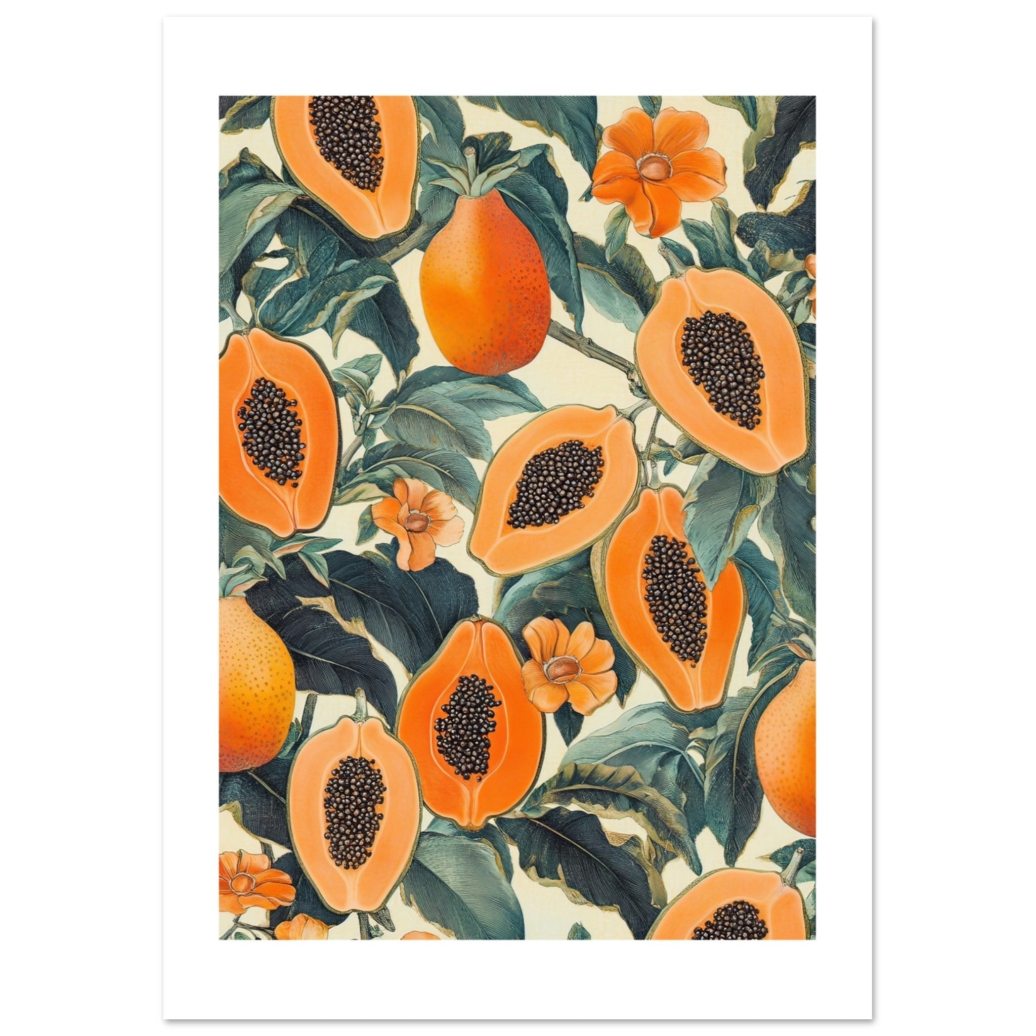 A pattern of Papayas