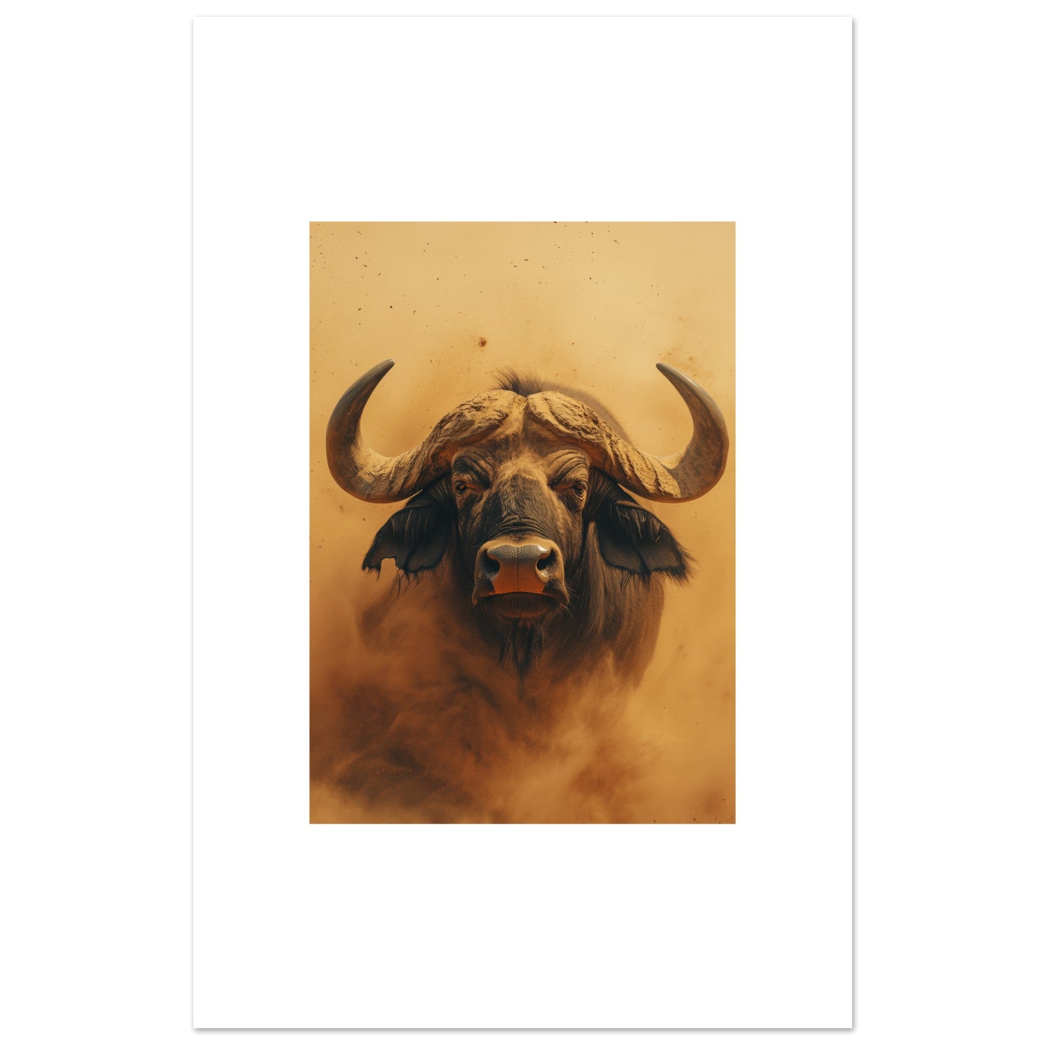 Buffalo portrait in a sandstorm 6