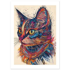 Balinese Cat Painted With Tone Pen