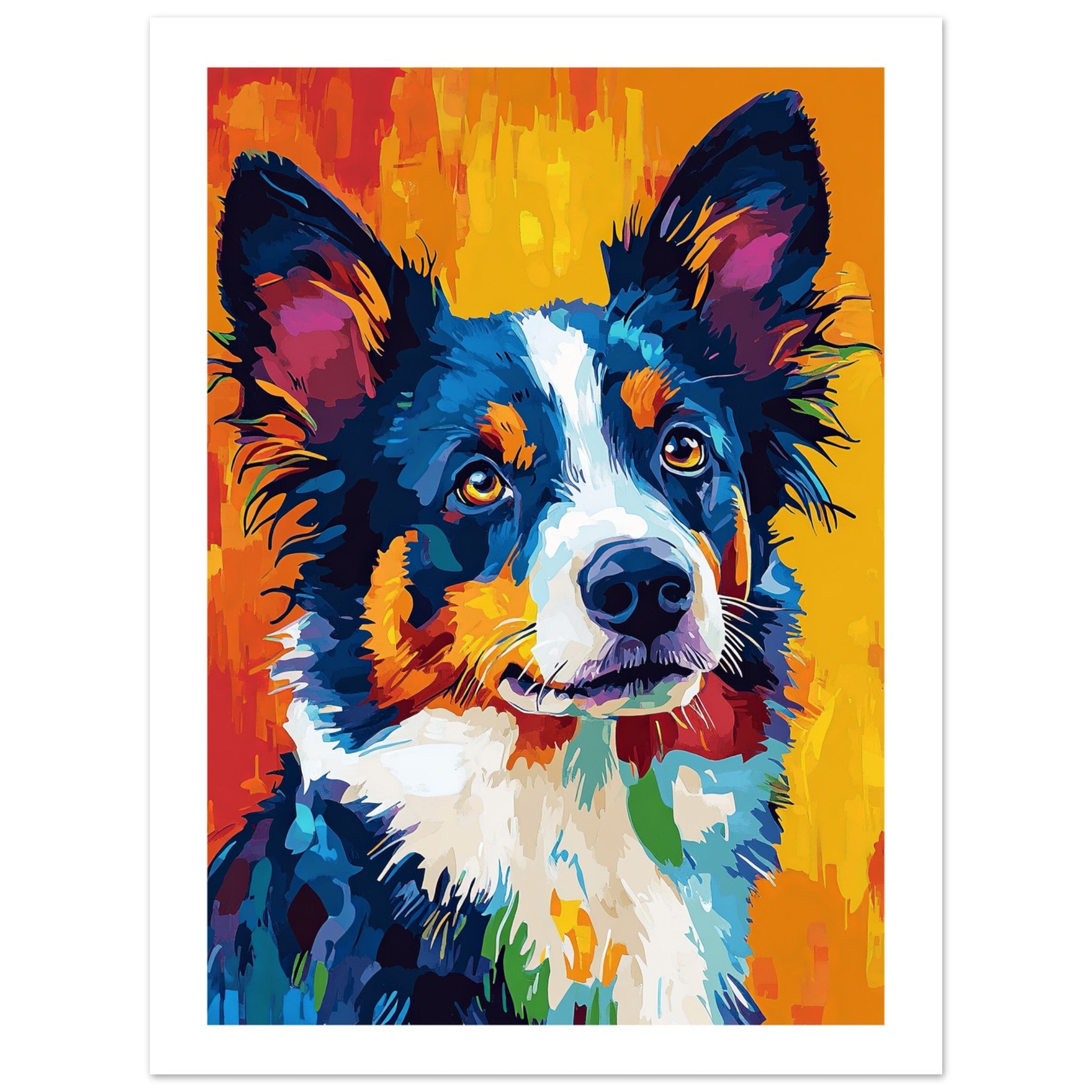 Border Collie Poster / Border Collie Art Work / Border Collie Print