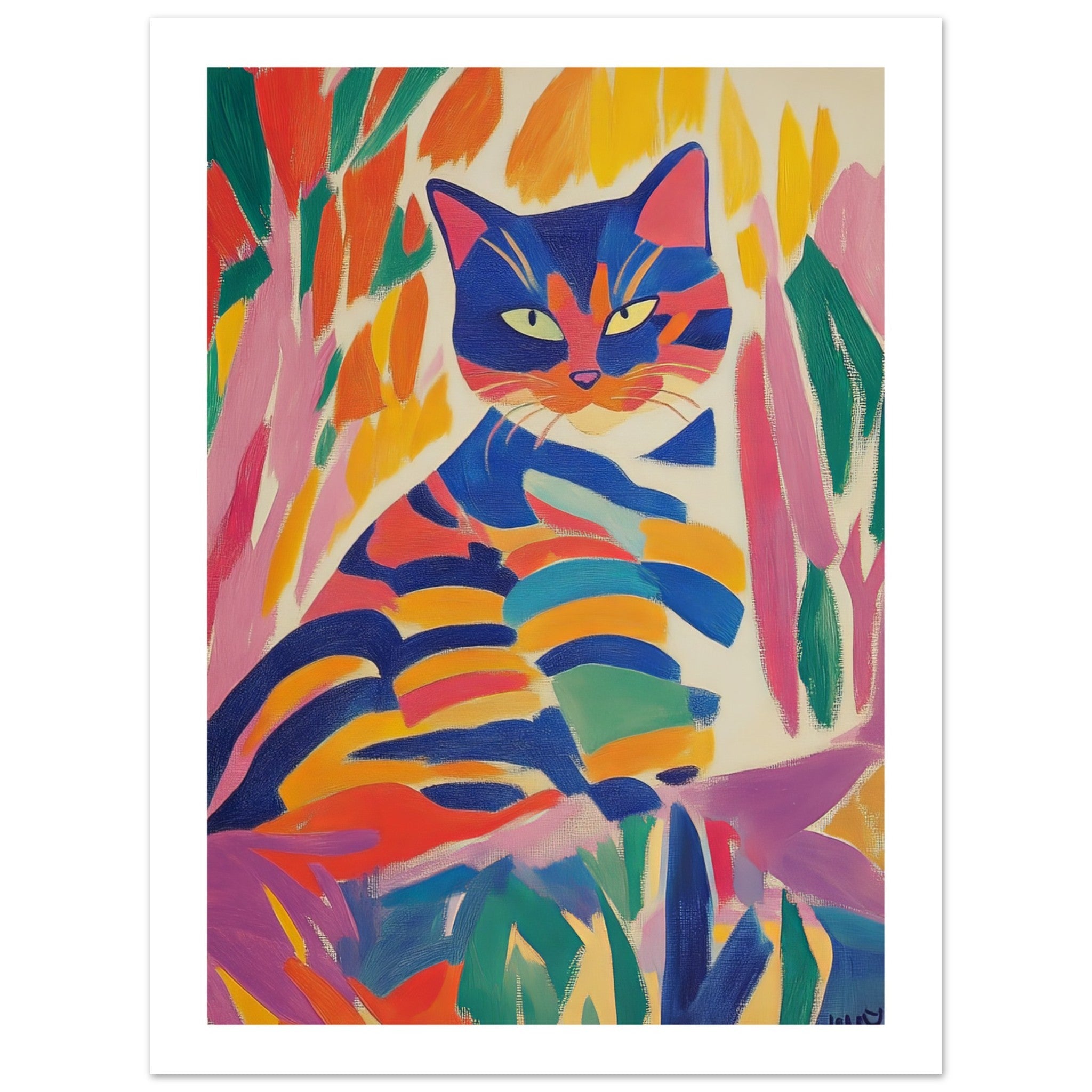 Bengal Cat Inspired by Matisse