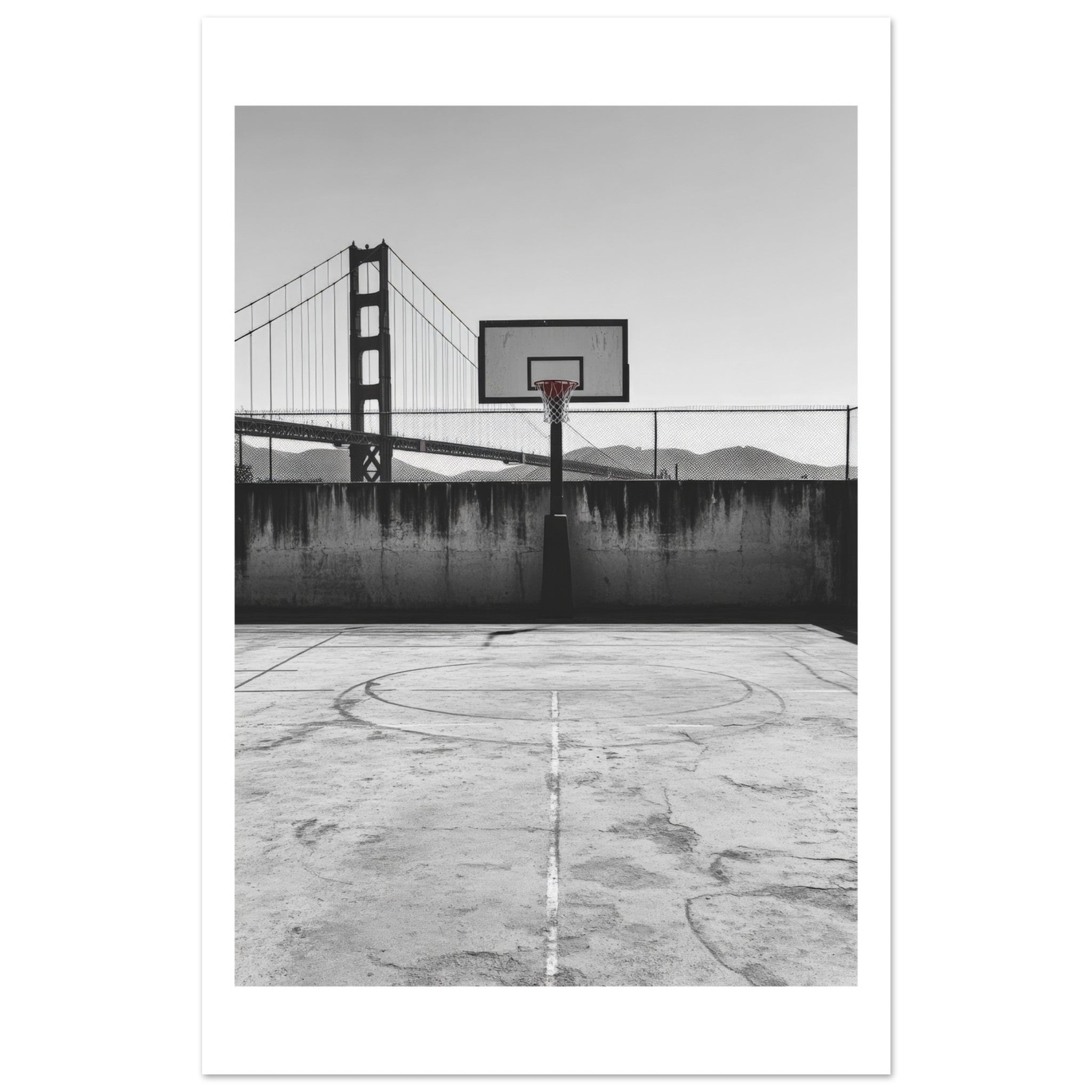 Basketball Court in Golden Gate Bridge San Francisco