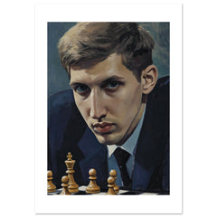 Bobby Fischer Poster Art Print // Wall-Art Of Famous Bobby Fischer