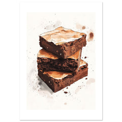 Brownies Watercolor Painting Wall Art 1