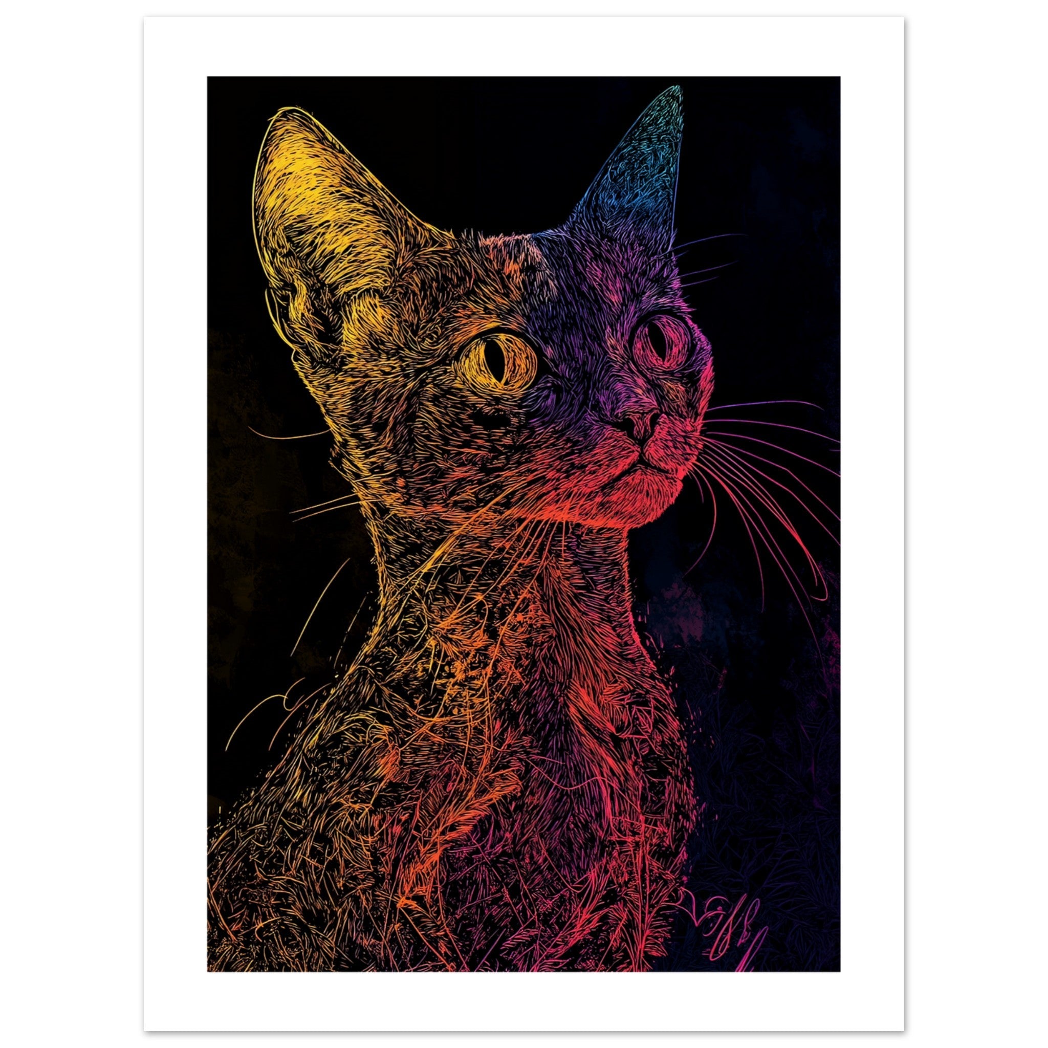 Bombay Cat Painted With Tone Pen 5