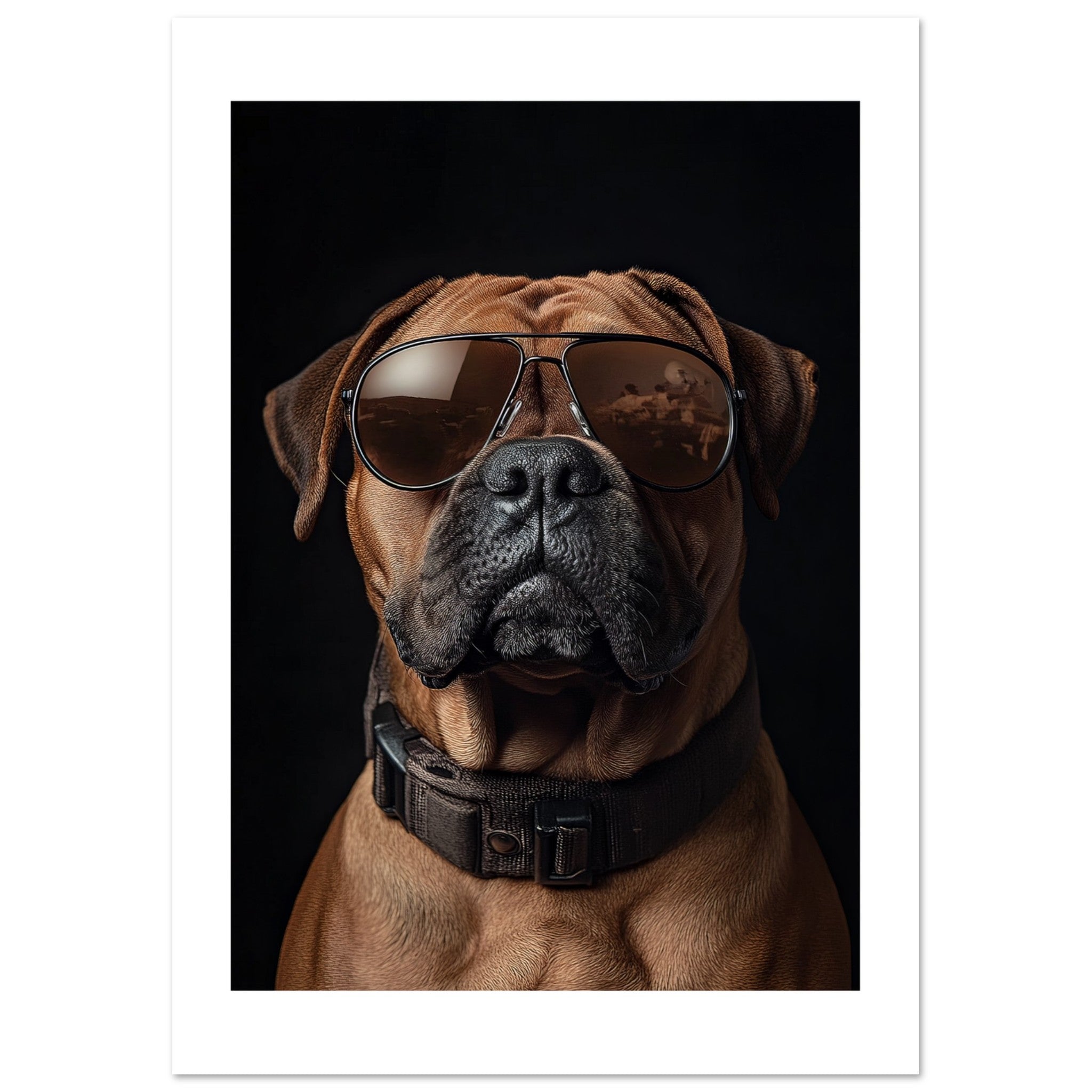 Boerboel Dog Wearing Pilot Sunglasses 1