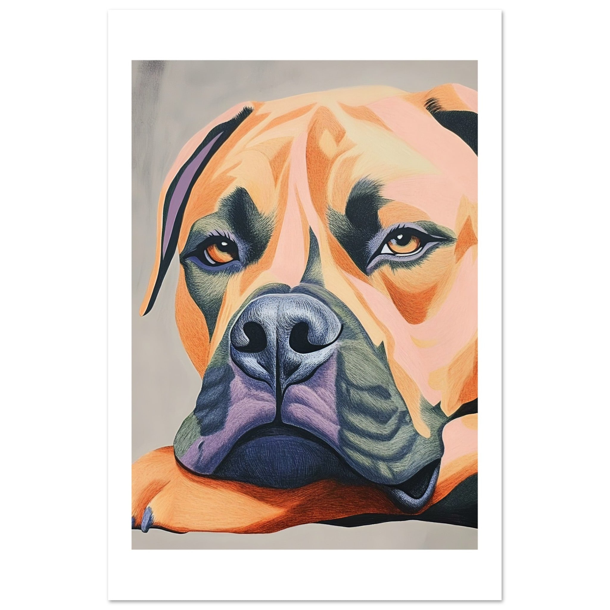 Boerboel Dog Relaxing Pastel Colored