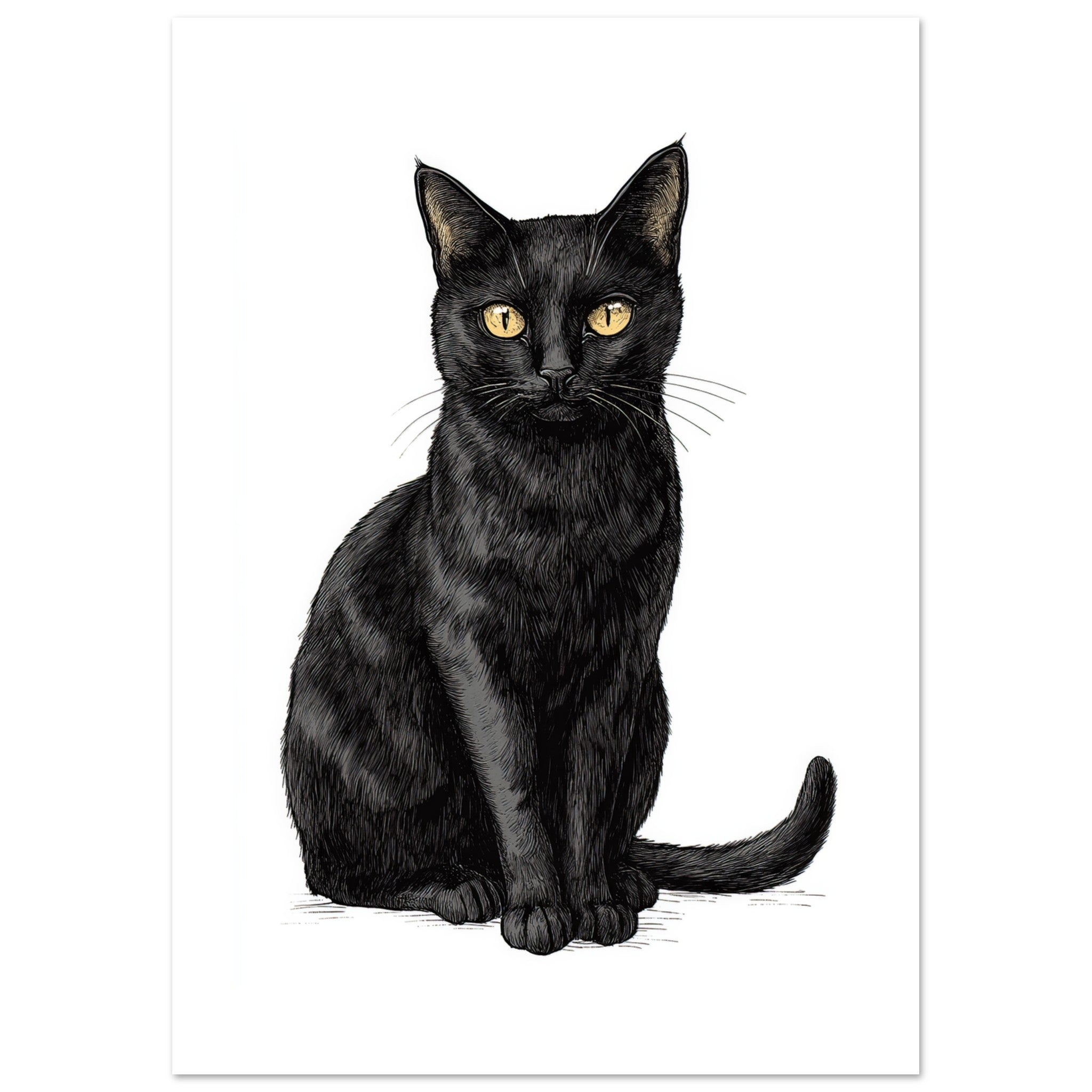 Bombay Cat Painted With Tone Pen