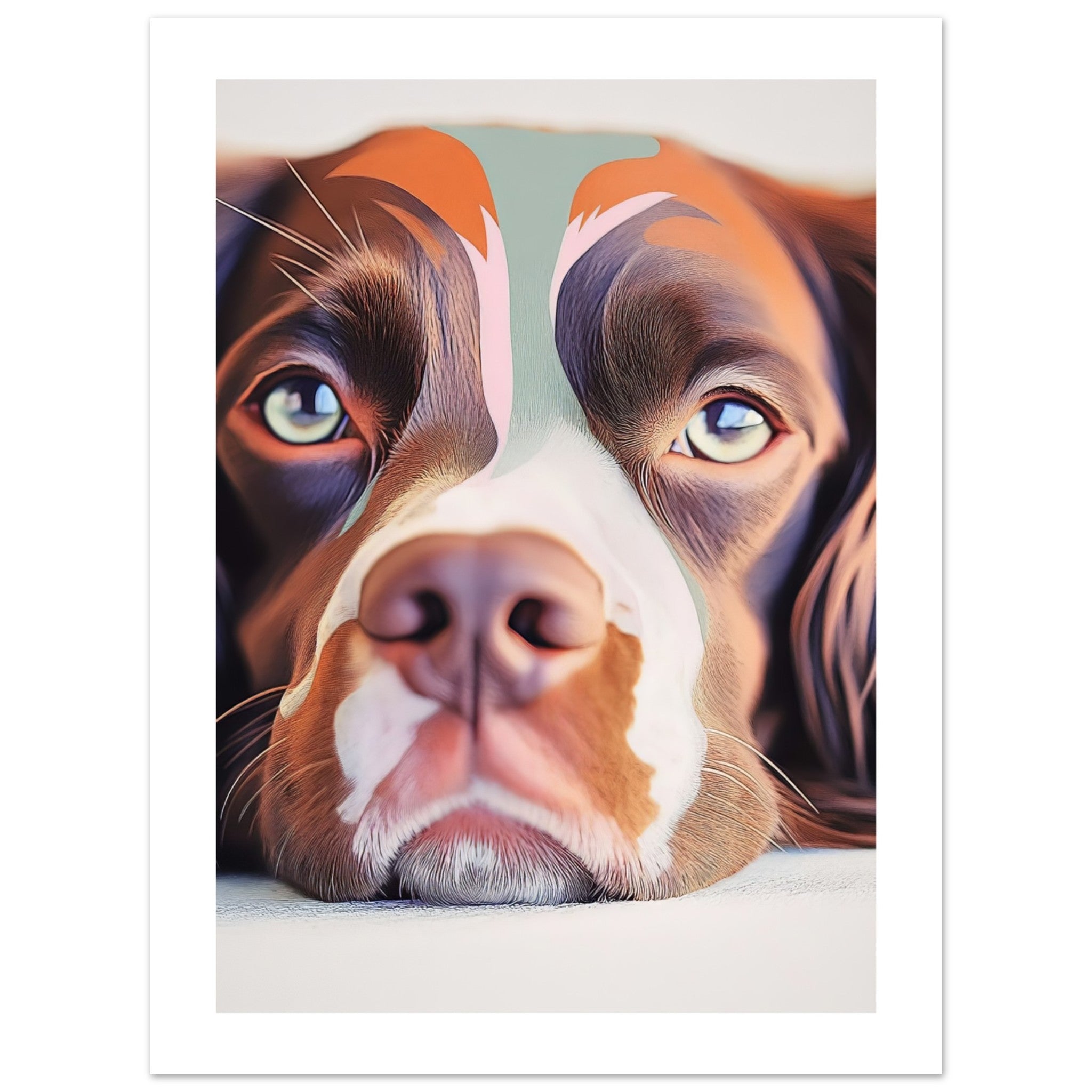 Boykin Spaniel Dog Relaxing Pastel Colored 1