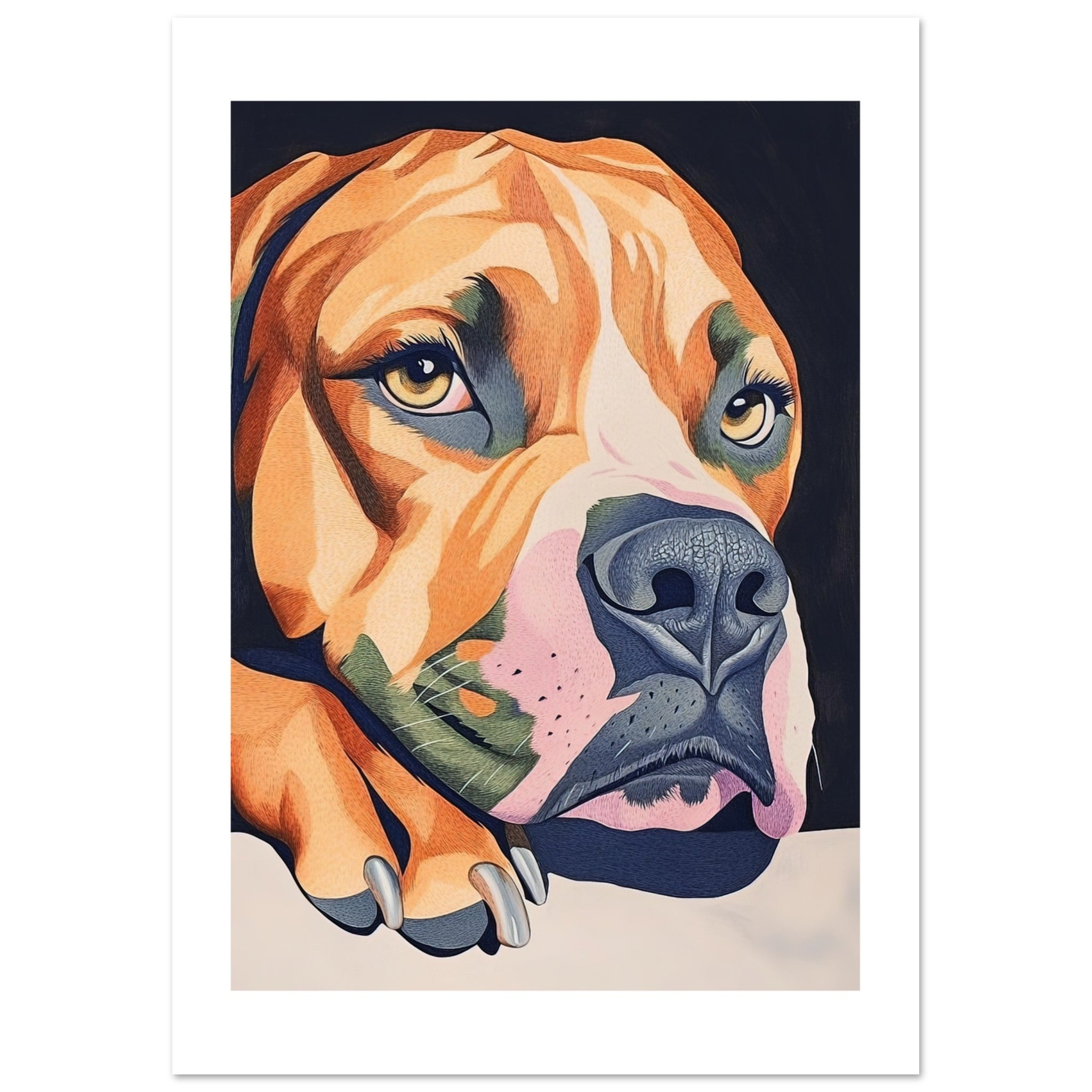 Boerboel Dog Relaxing Pastel Colored 3