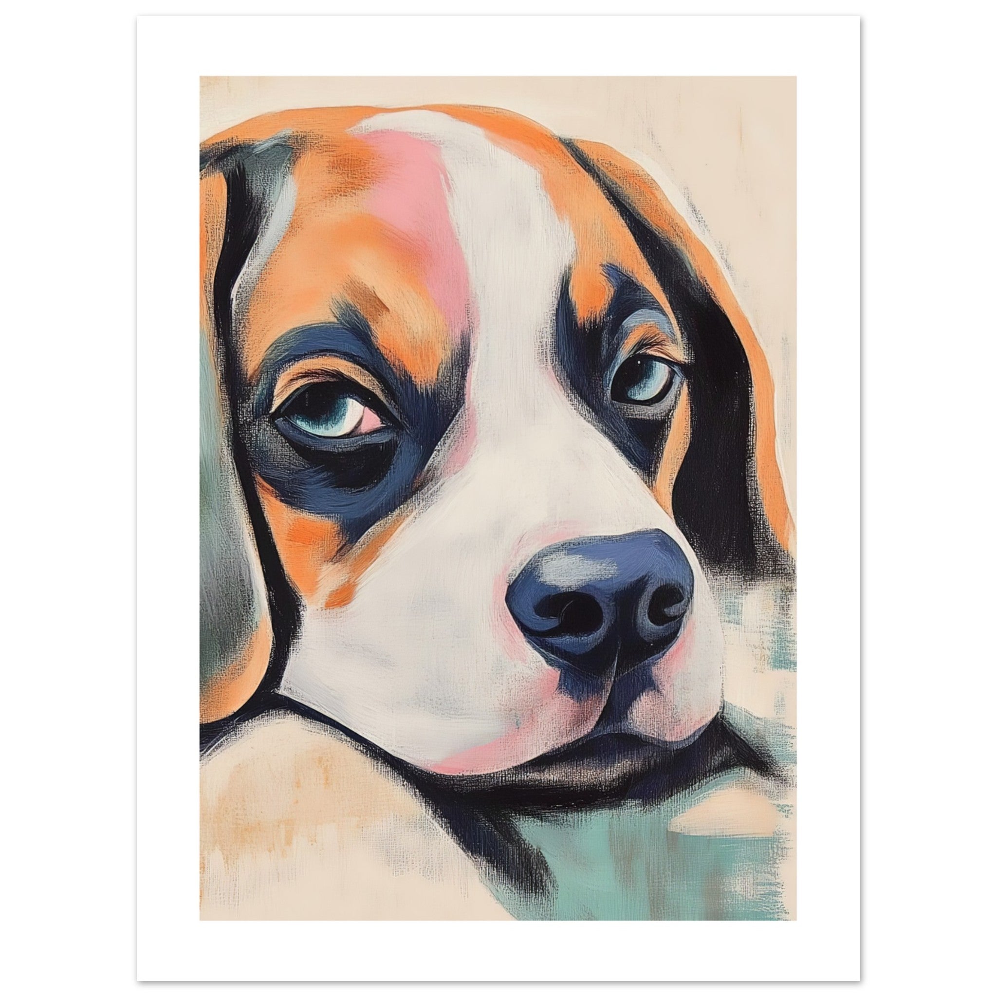 Beagle Dog Relaxing Pastel Colored
