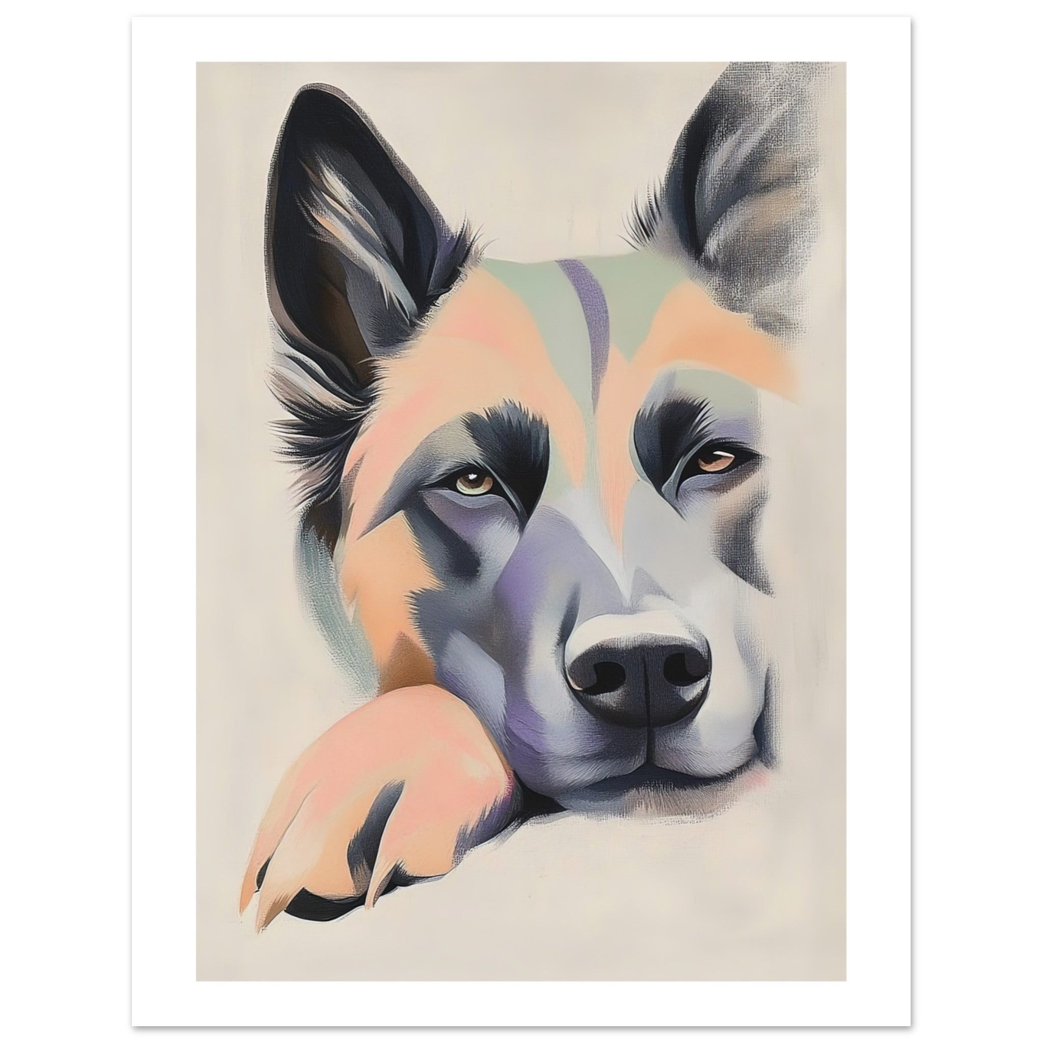 Belgian Tervuren Dog Relaxing Pastel Colored 1