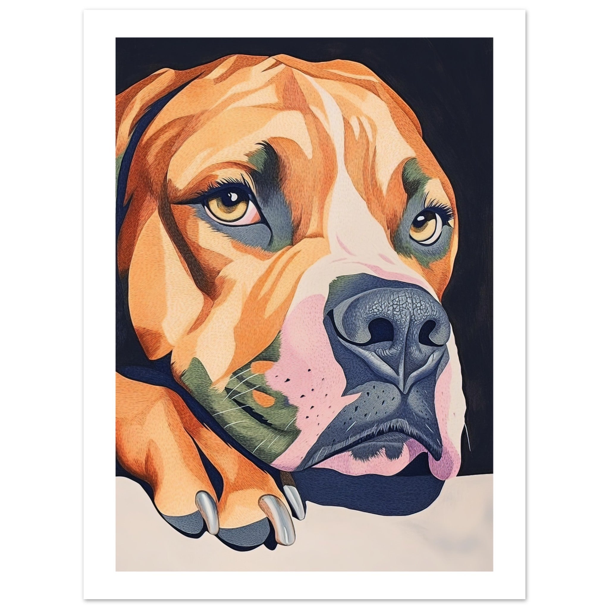 Boerboel Dog Relaxing Pastel Colored 3