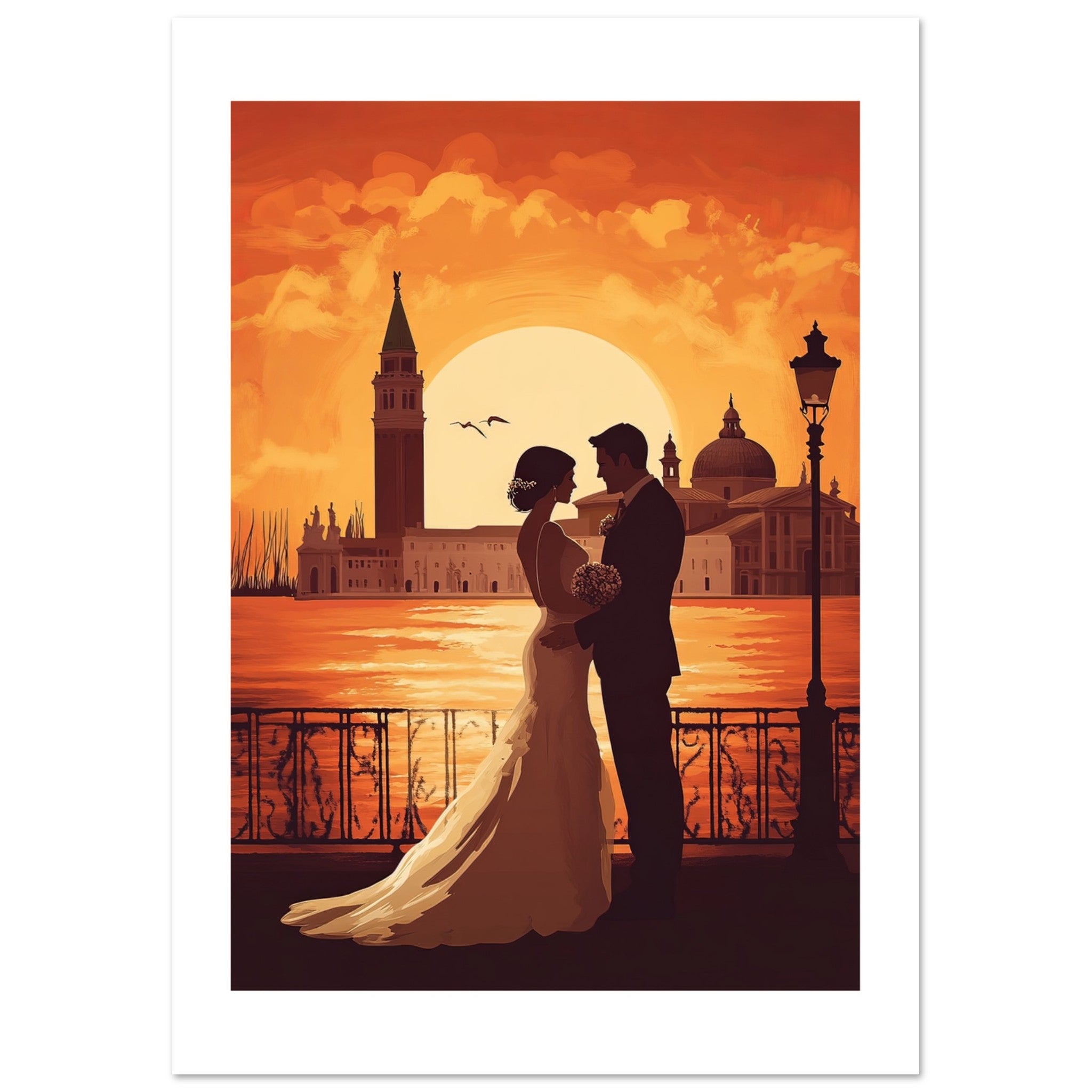 A wedding couple infront of Venice1