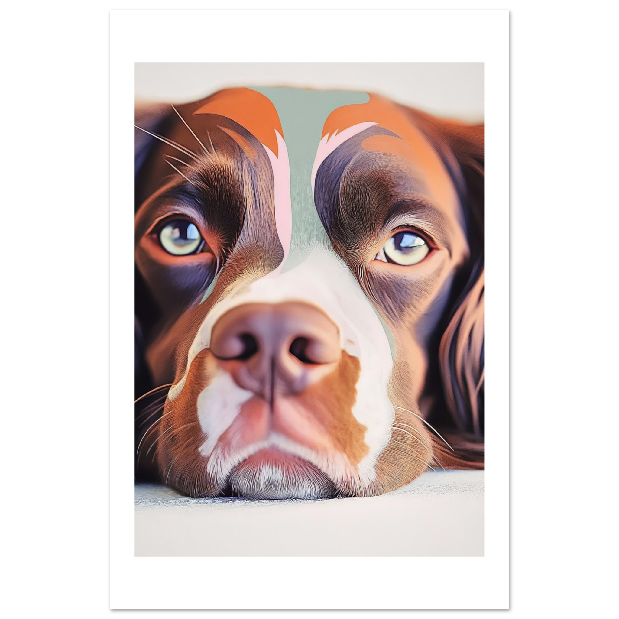 Boykin Spaniel Dog Relaxing Pastel Colored 1